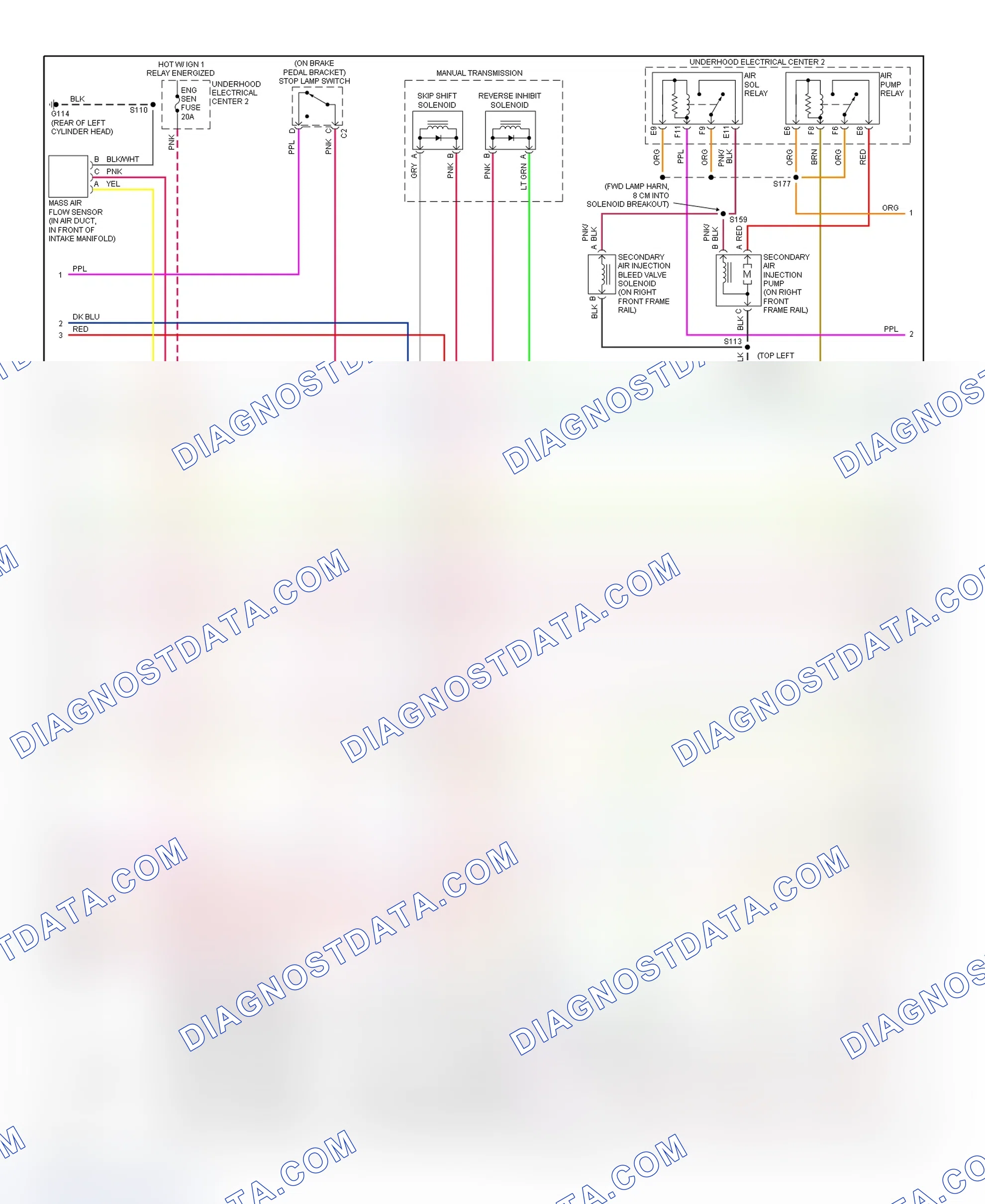 Scheme 28: PCM Wiring Diagram (Camaro & Firebird - 5.7L - 2 Of 4)