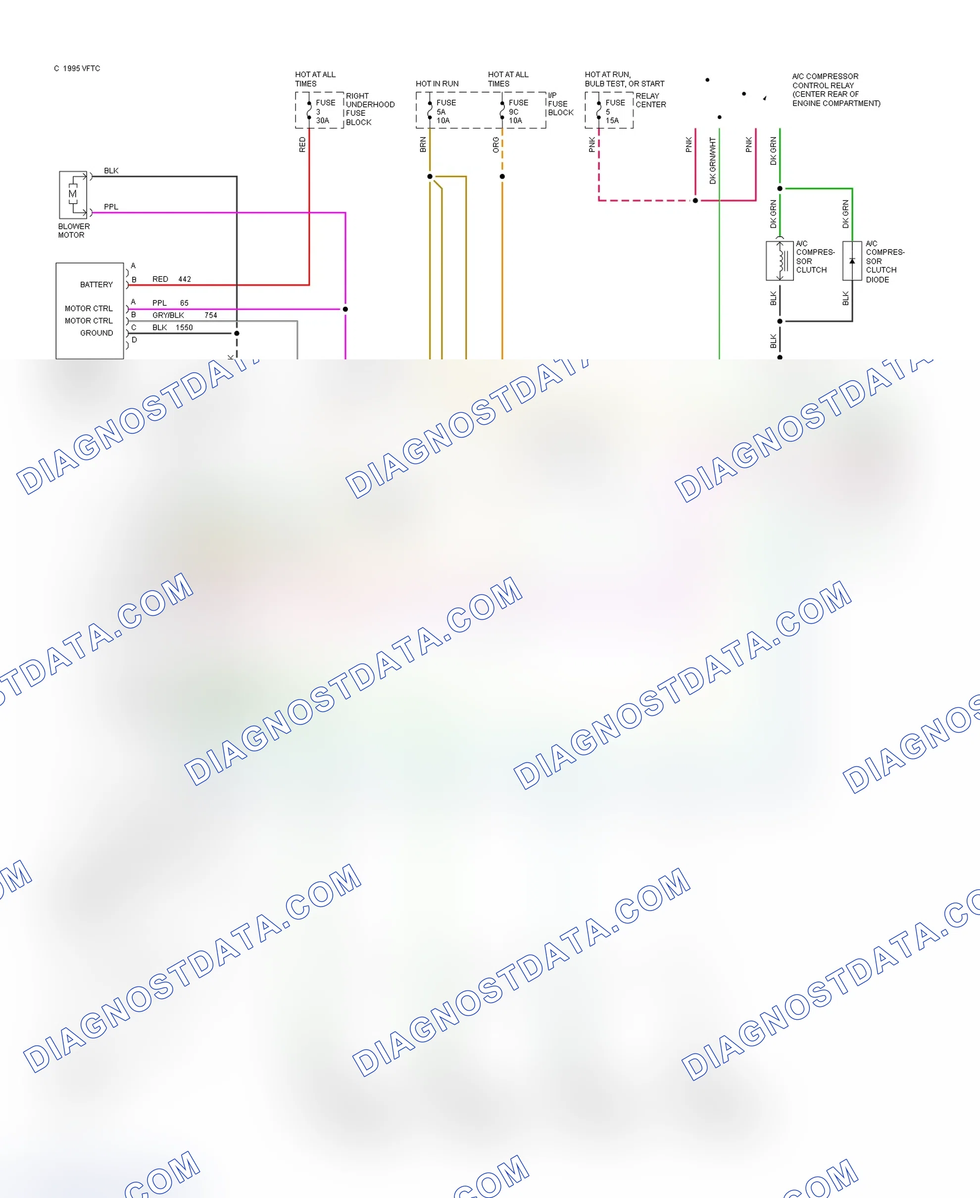Scheme 10: Automatic A/C-Heater System Wiring Diagram (1 Of 2)