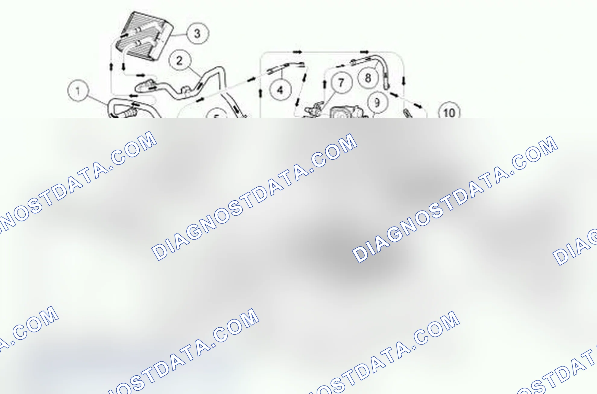 Scheme 1: Coolant Flow Diagram, 4.6L (2V) without Auxiliary Heat