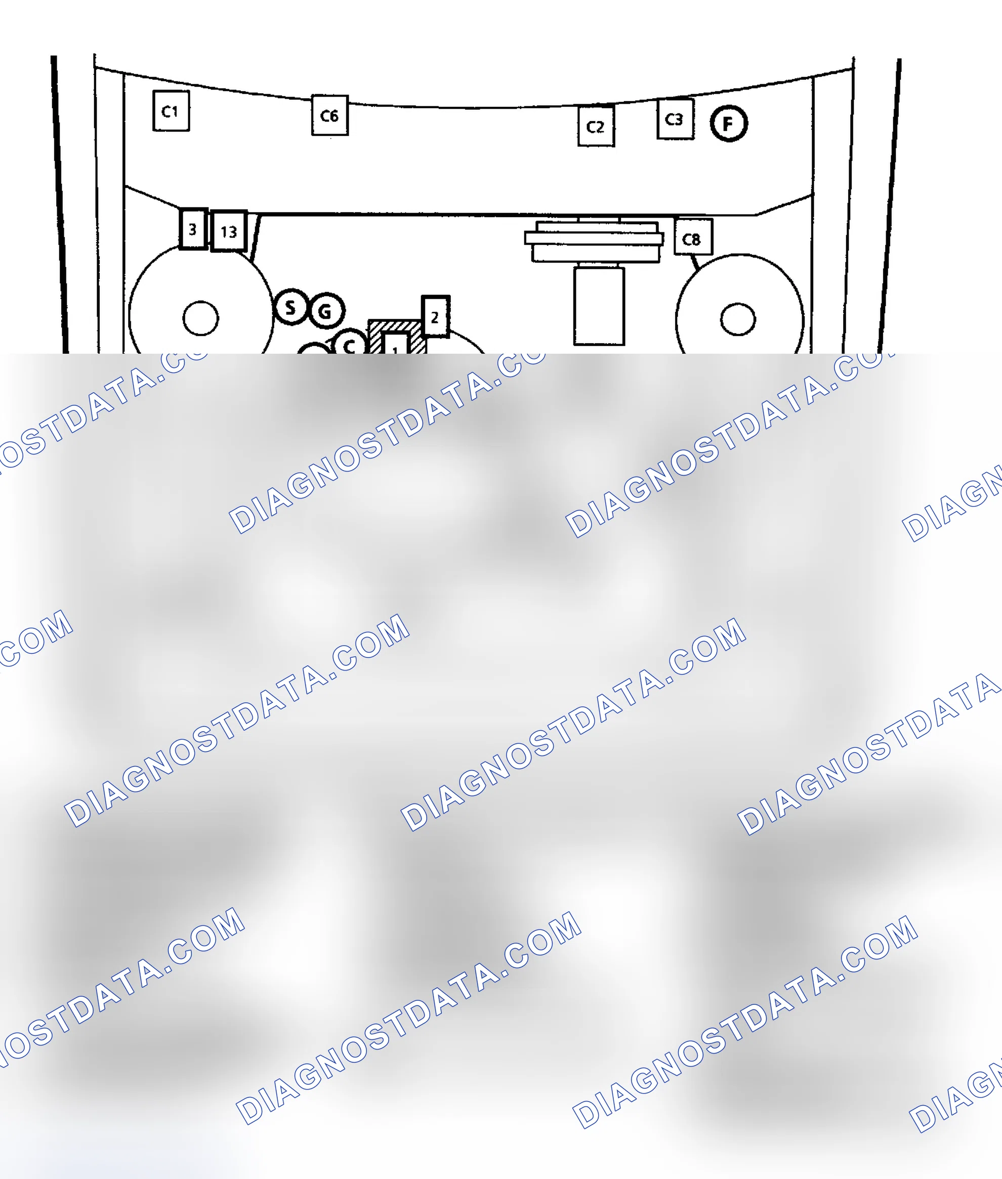 Scheme 507: TBI Component Locations, A Body 2.5L (VIN R)