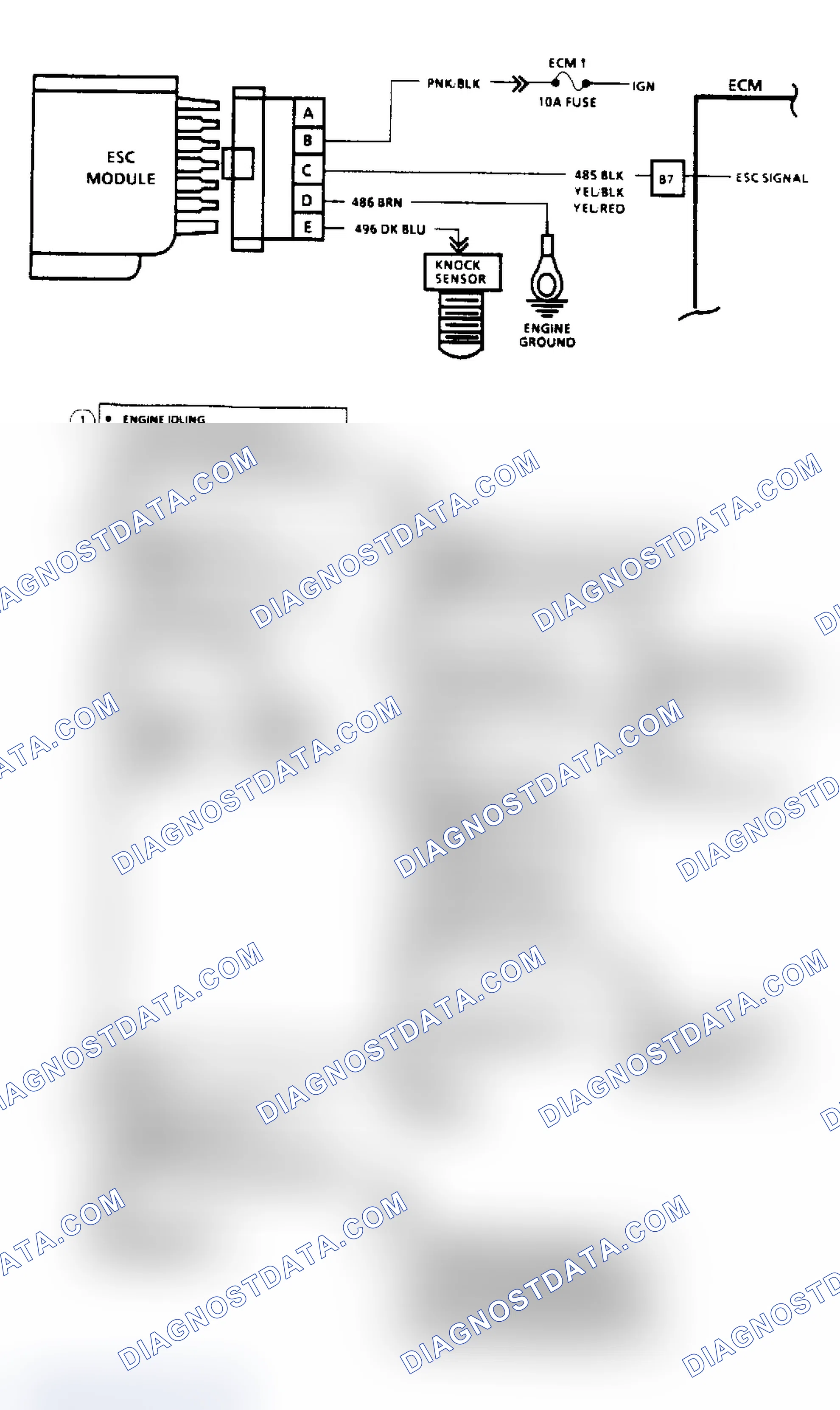 Scheme 74: Code 43: ESC Control Signal Voltage Low (Except 2.5L)