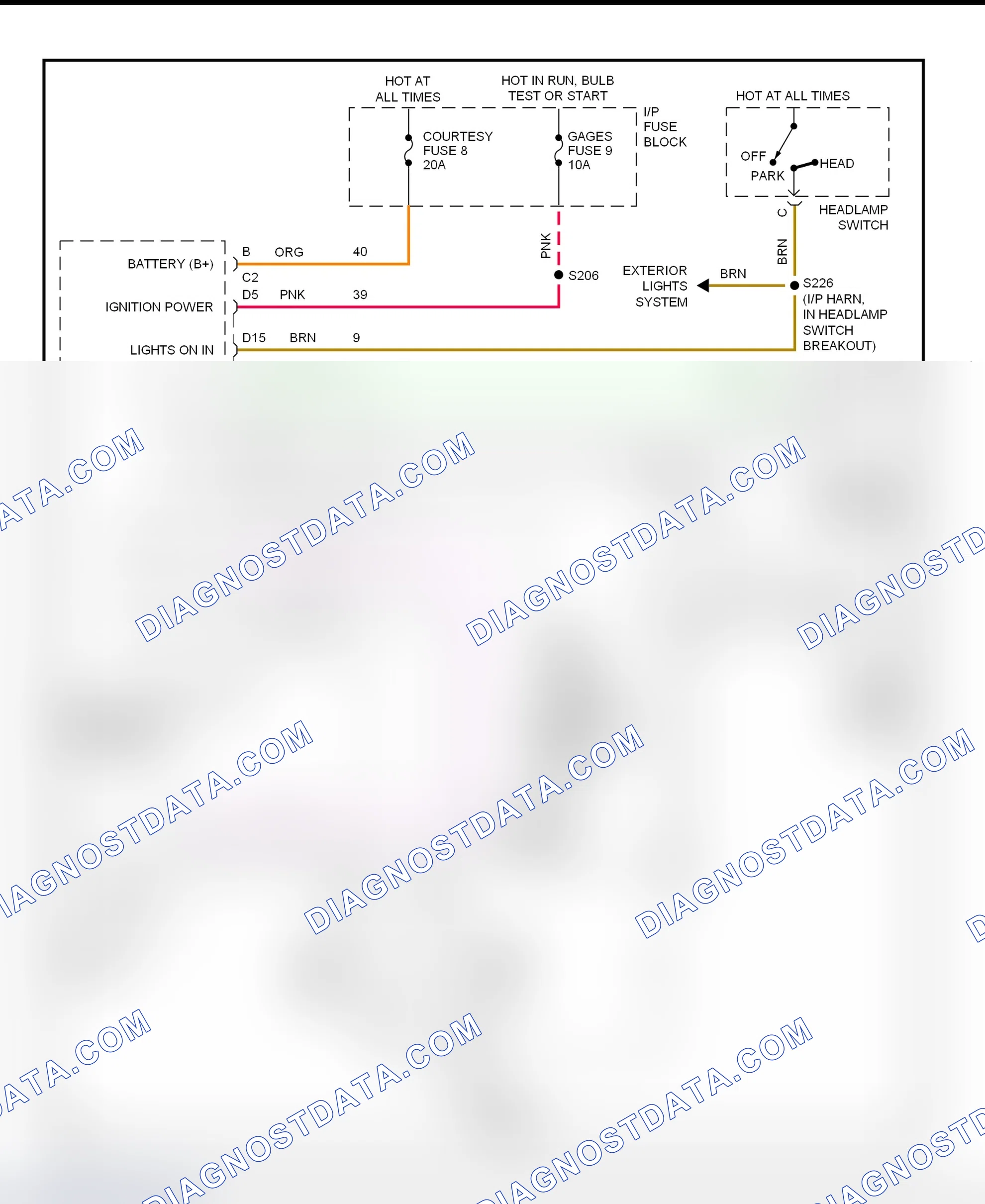 Scheme 7: Warning System Wiring Diagram (Camaro & Firebird)