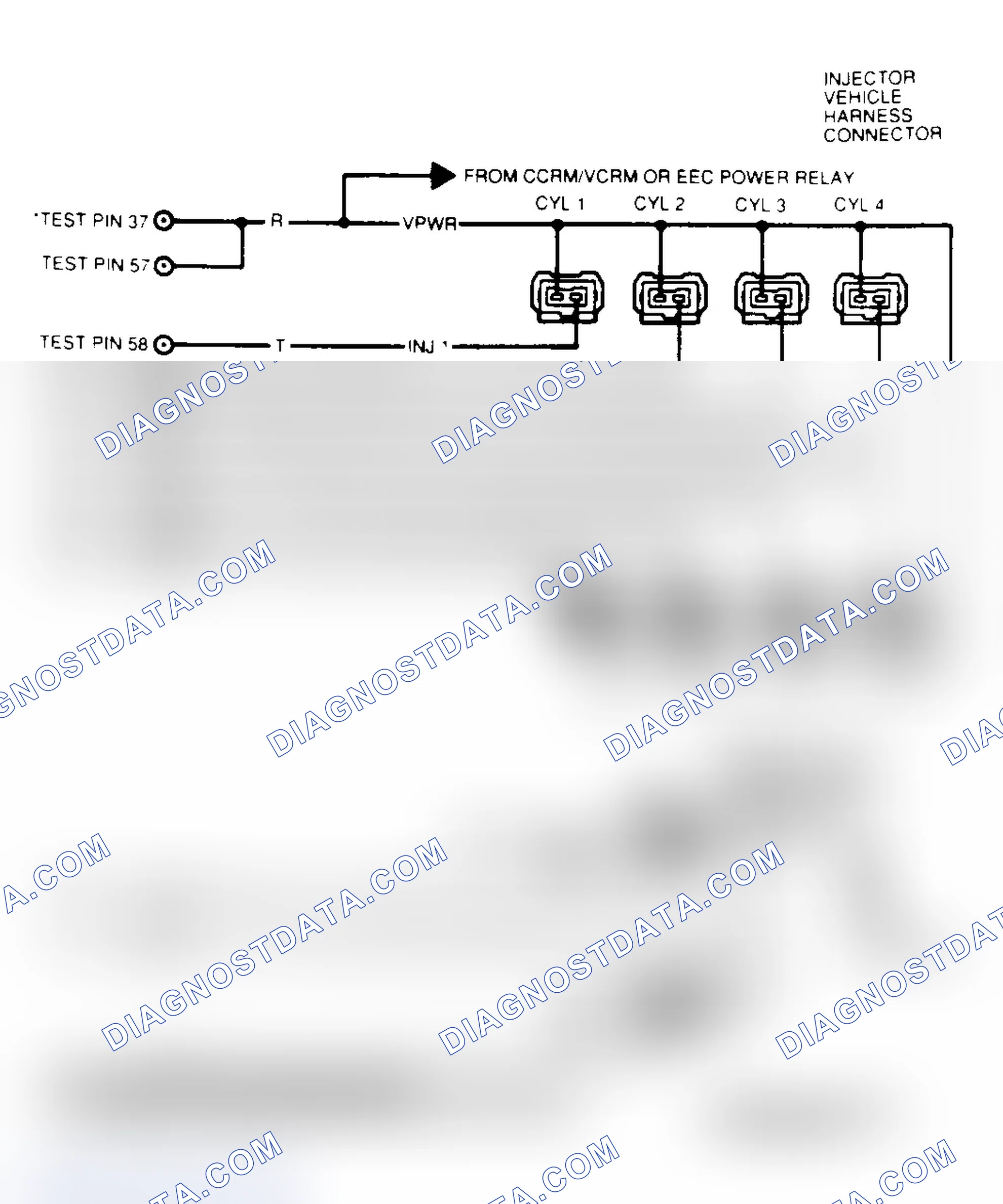 Scheme 53: Test Schematic (4.6L, Cougar 5.0L & Thunderbird 5.0L)