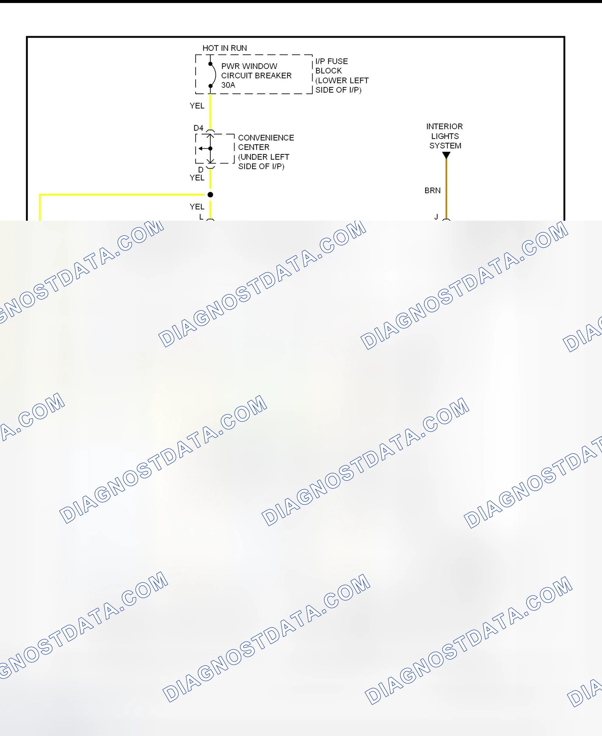 Scheme 1: Power Window Wiring Diagram (2 Door)