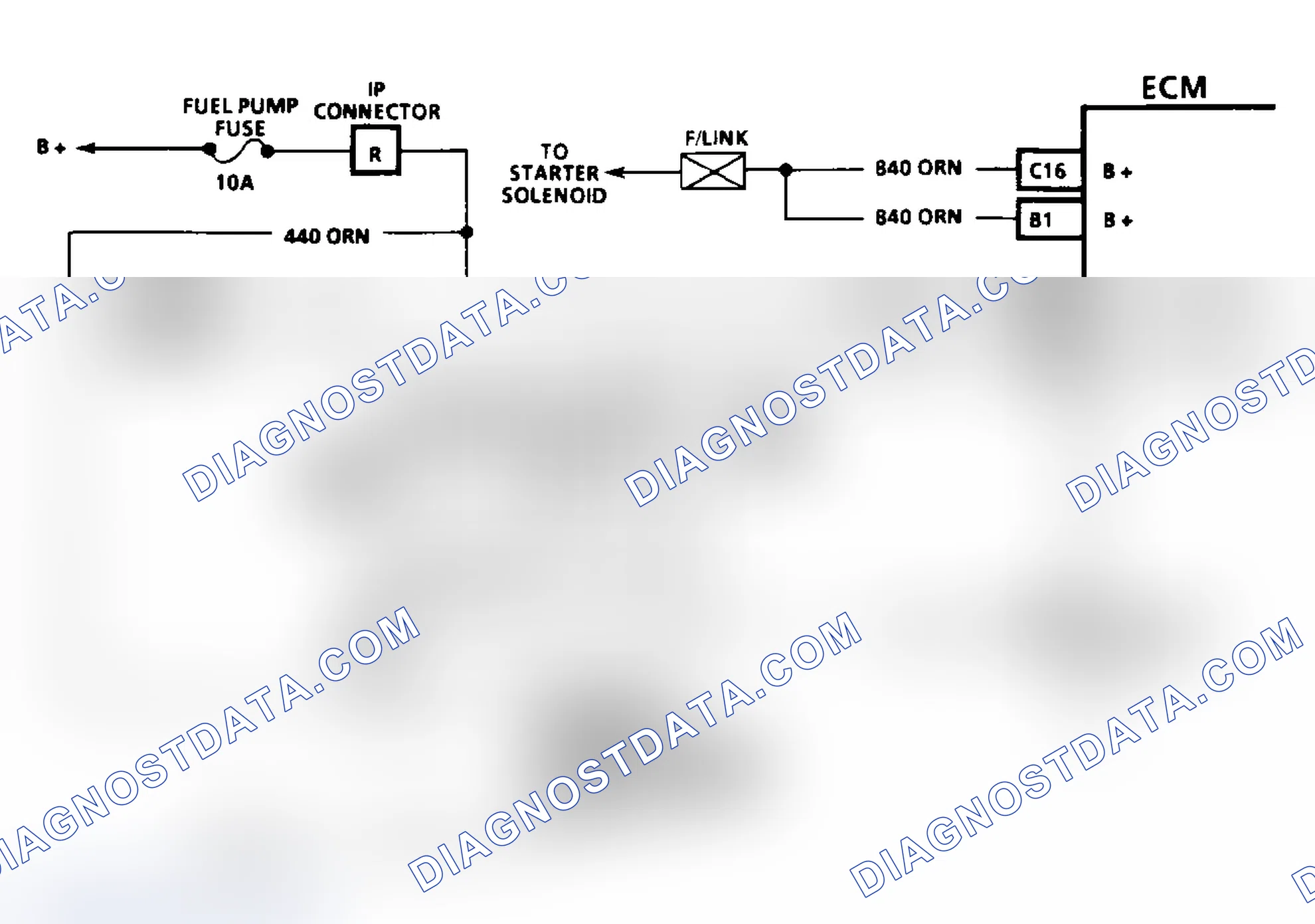 Scheme 80: Code 54: Fuel Pump Circuit Circuit Diagram (3.1L)