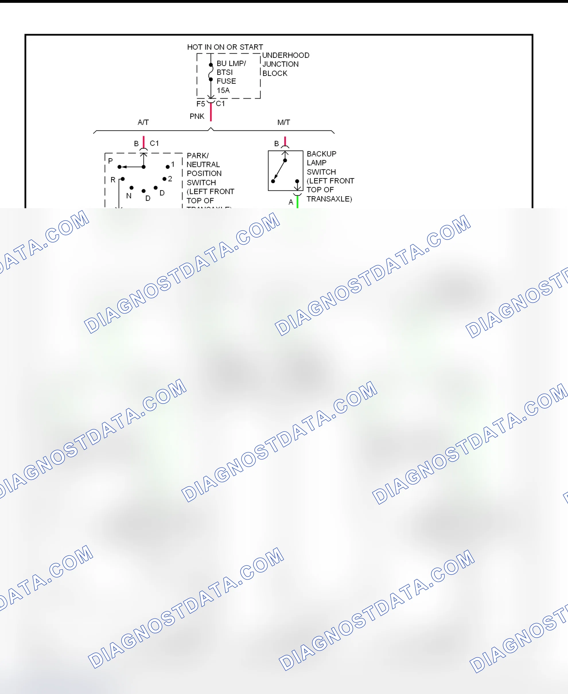 Scheme 42: Back-Up Lights Wiring Diagram (Alero & Grand Am)