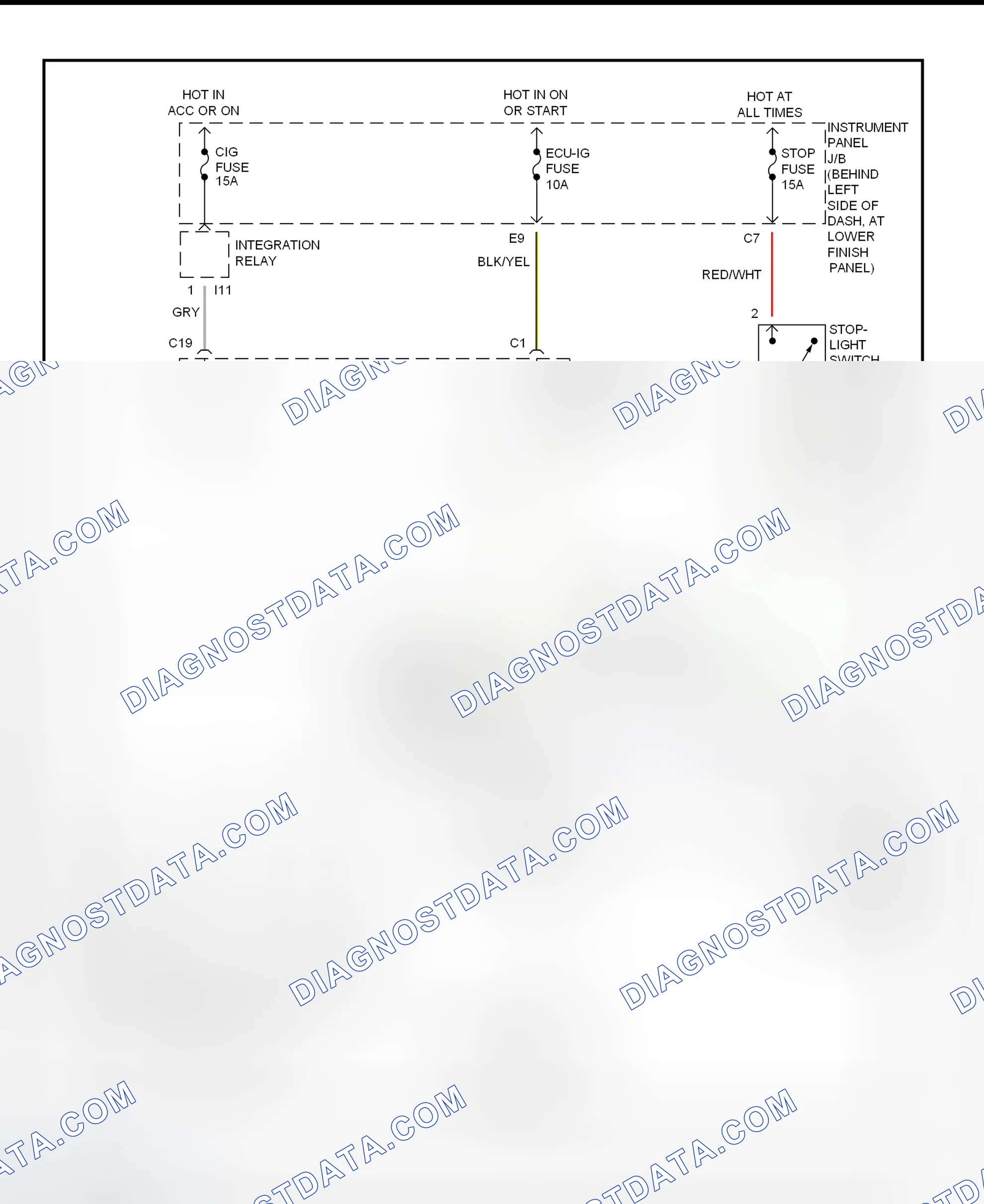Scheme 107: Shift Lock System Wiring Diagram (Toyota Corolla)
