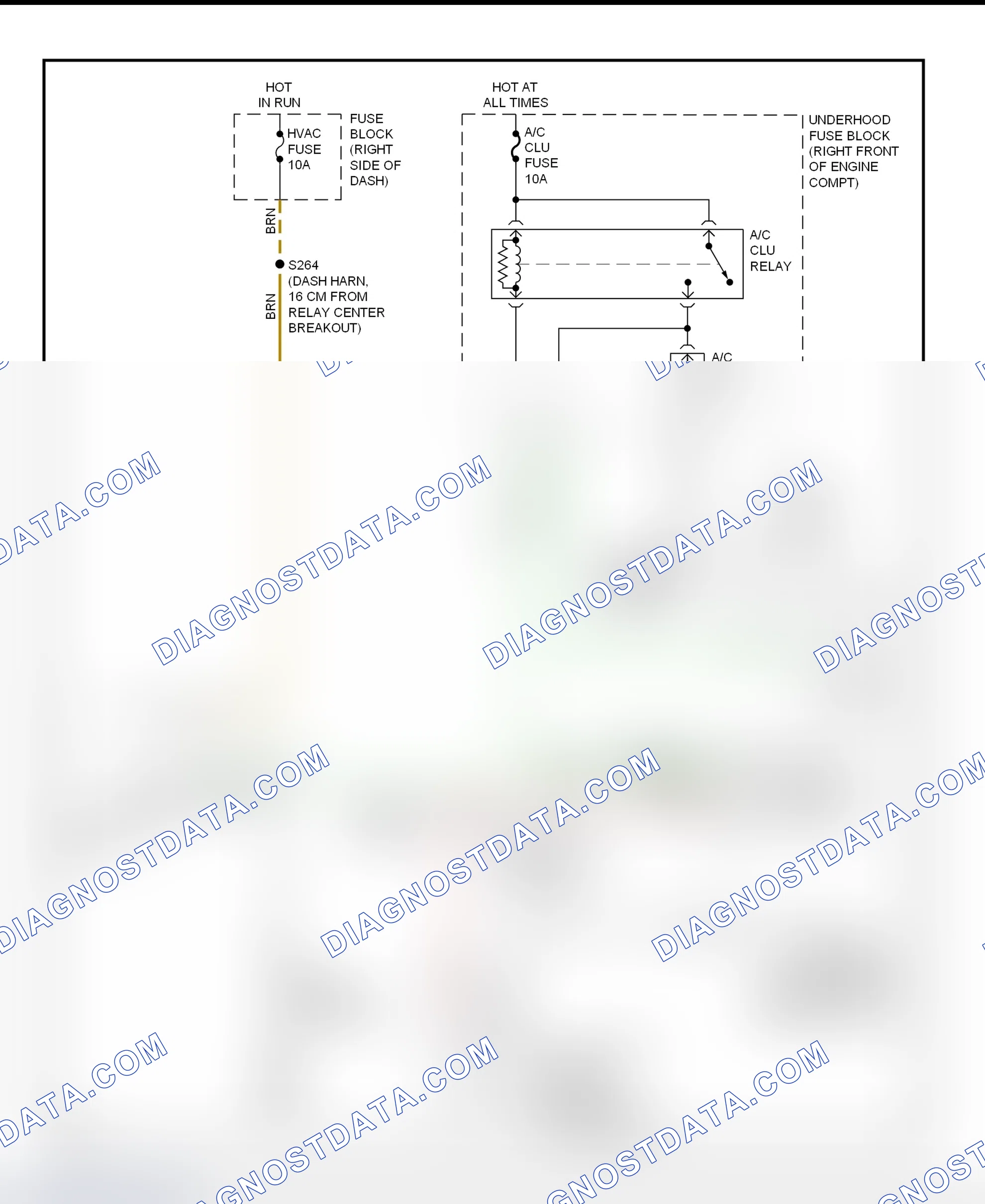 Scheme 68: A/C Compressor Clutch Control Circuit Wiring Diagram (2001 Montana, Silhouette & Venture)
