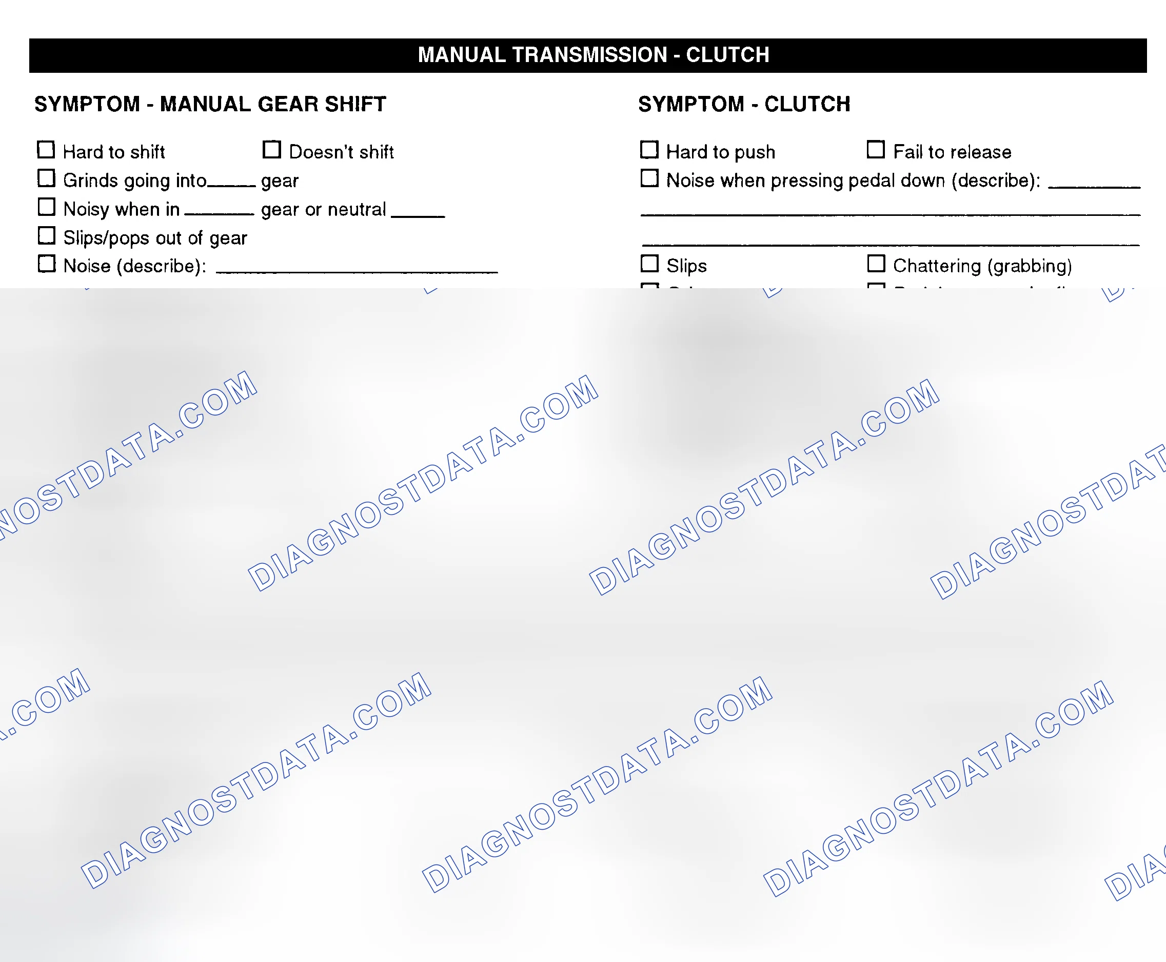 Scheme 10: Manual Transmission & Clutch