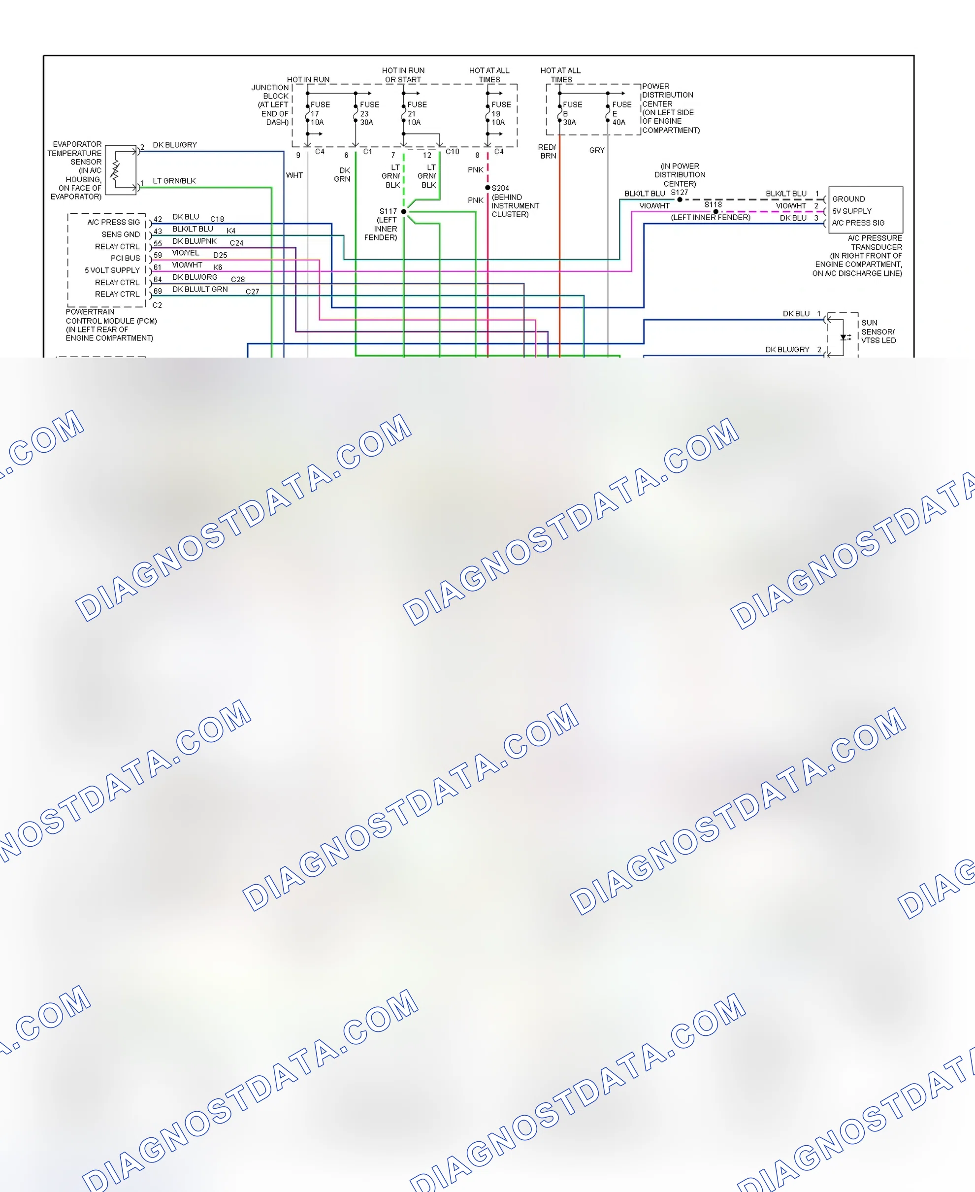 Scheme 13: Automatic A/C-Heater System Wiring Diagram (2000 Concorde, Intrepid, LHS & 300M)