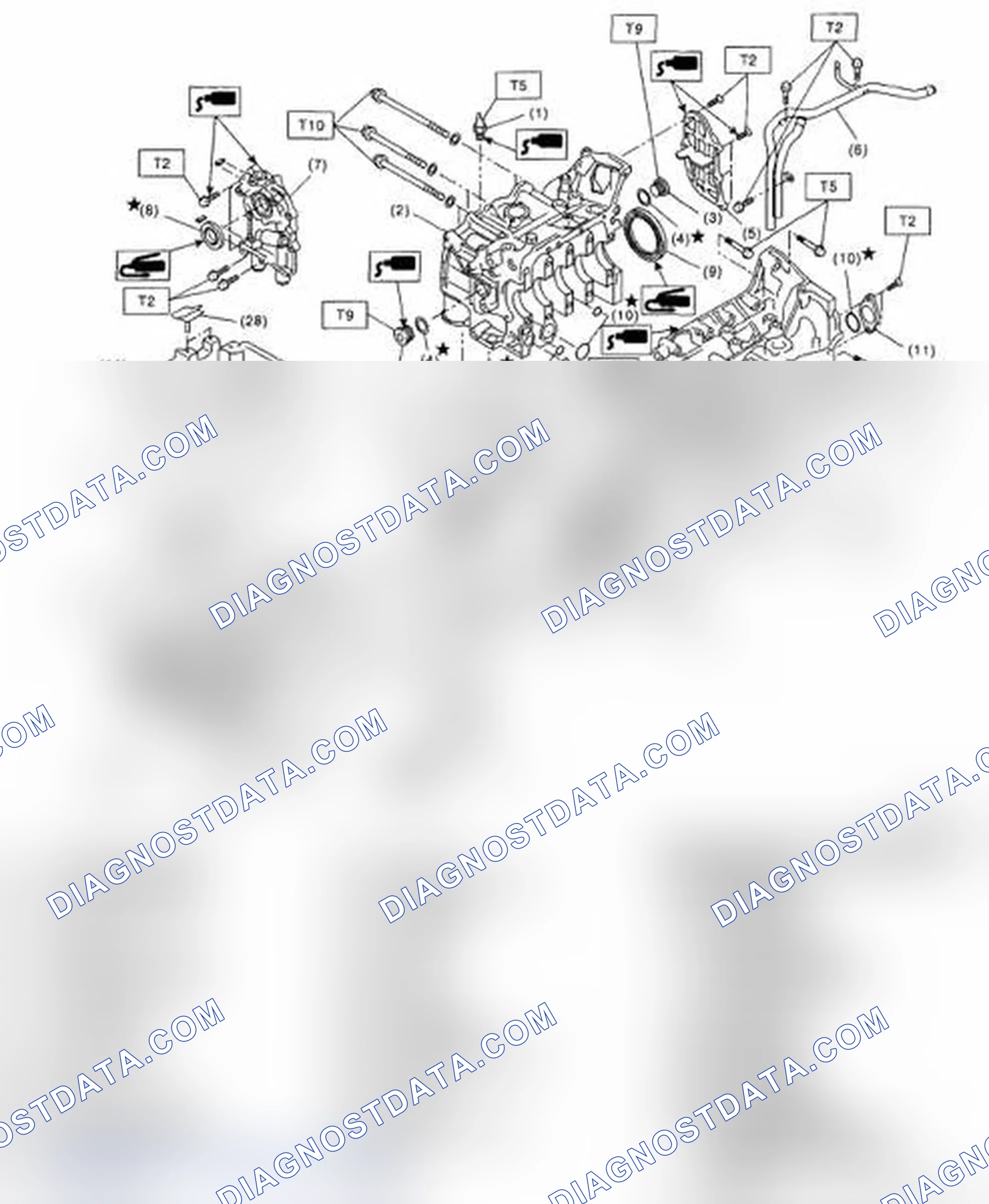 Scheme 498: Identifying Cylinder Block Components With Torque Specification