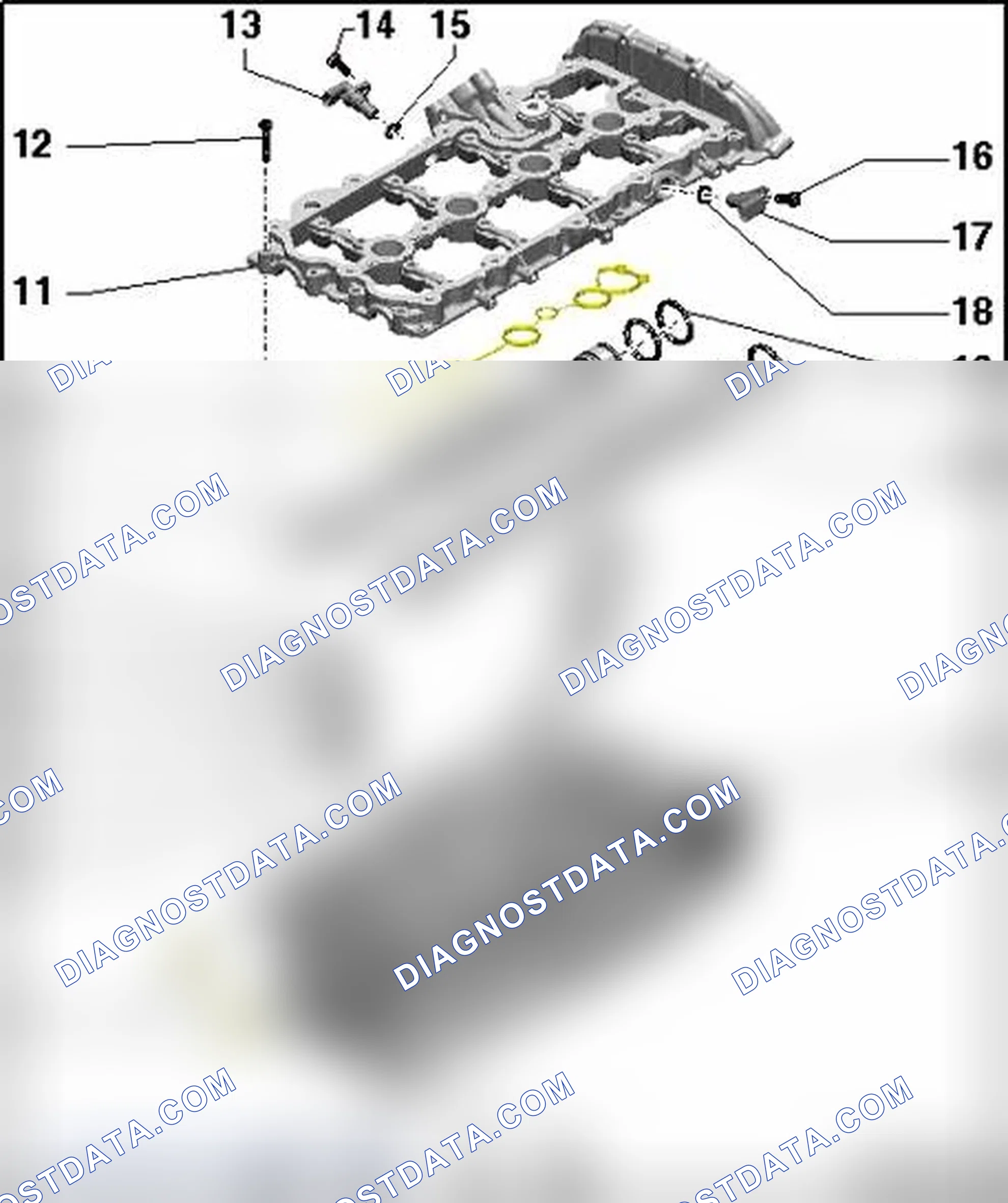 Scheme 574: Valvetrain, assembly overview