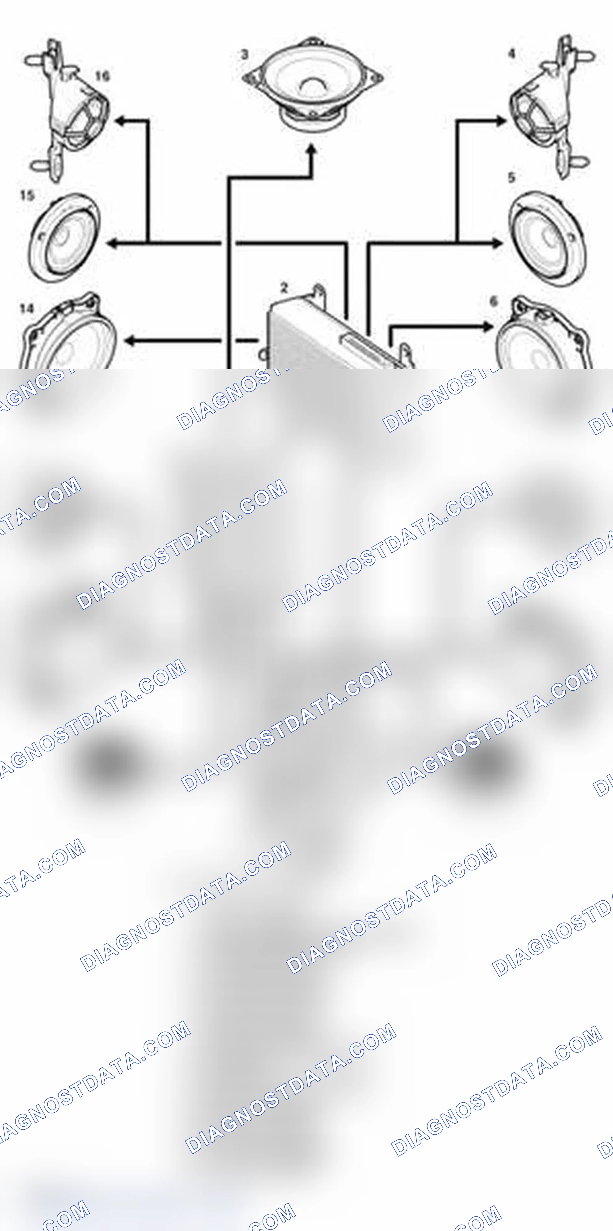 Scheme 10: Logic7 Speaker Control Diagram - Up to 2005 MY