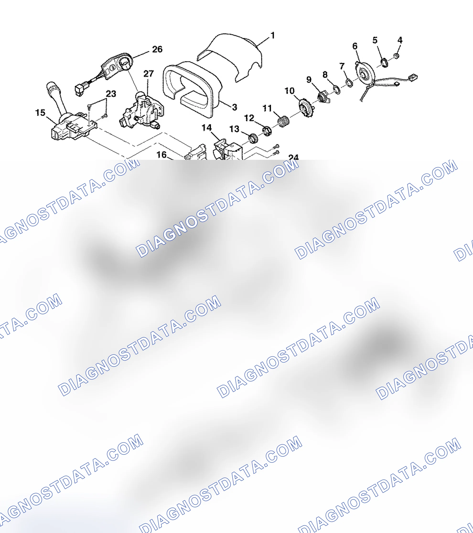Scheme 2: Steering Column Disassembled View