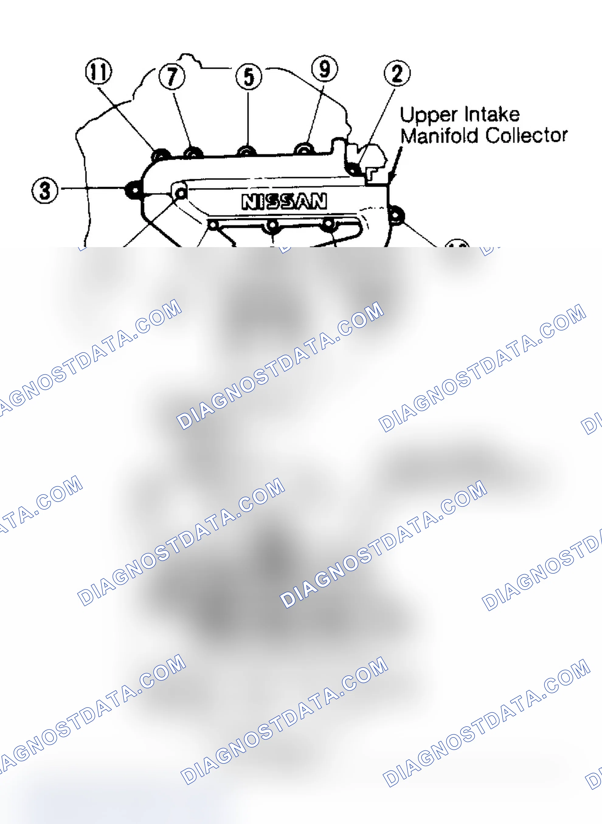 Scheme 2: Upper & Lower Intake Manifold Collector Tightening Sequence (Maxima)