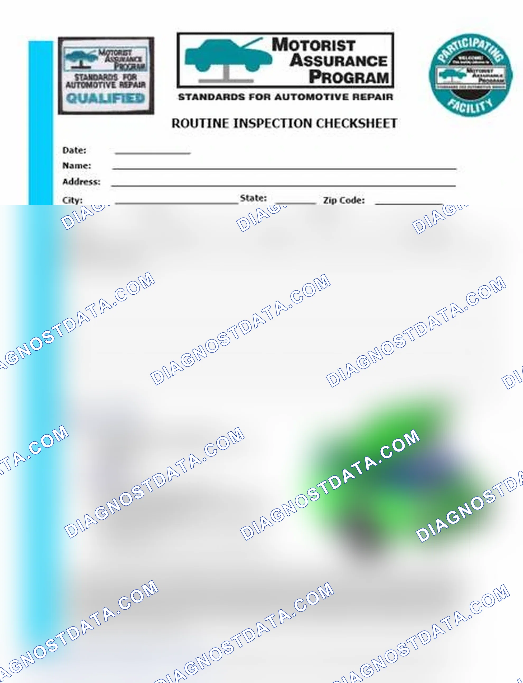 Scheme 26: Routine Inspection Checksheet (1 Of 2)