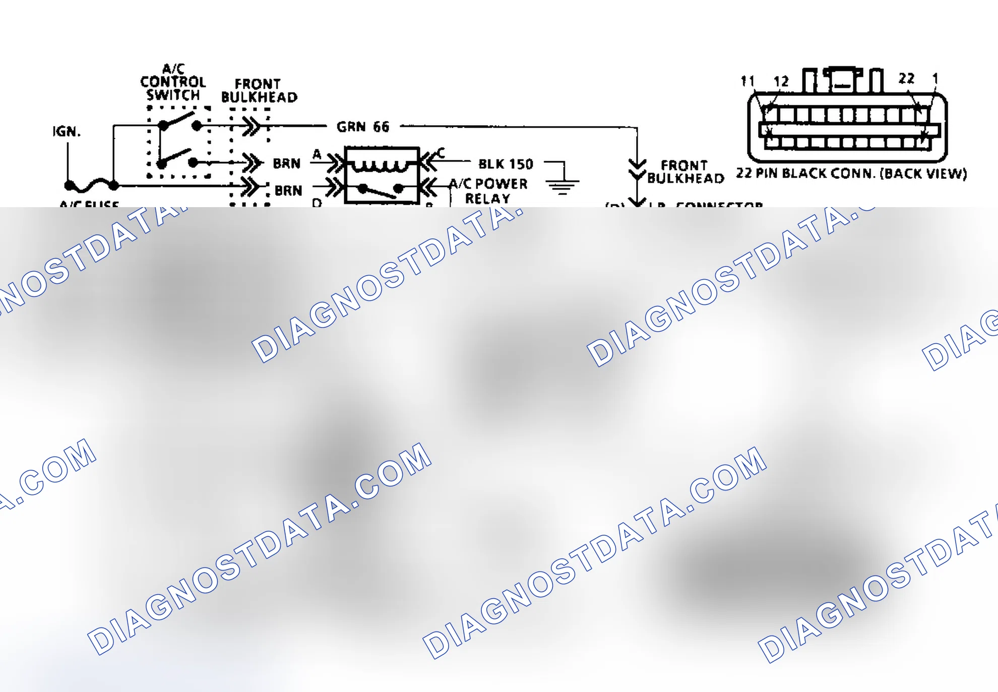 Scheme 298: Chart C10 Schematic: A/C Clutch Control (2.5L P Body)