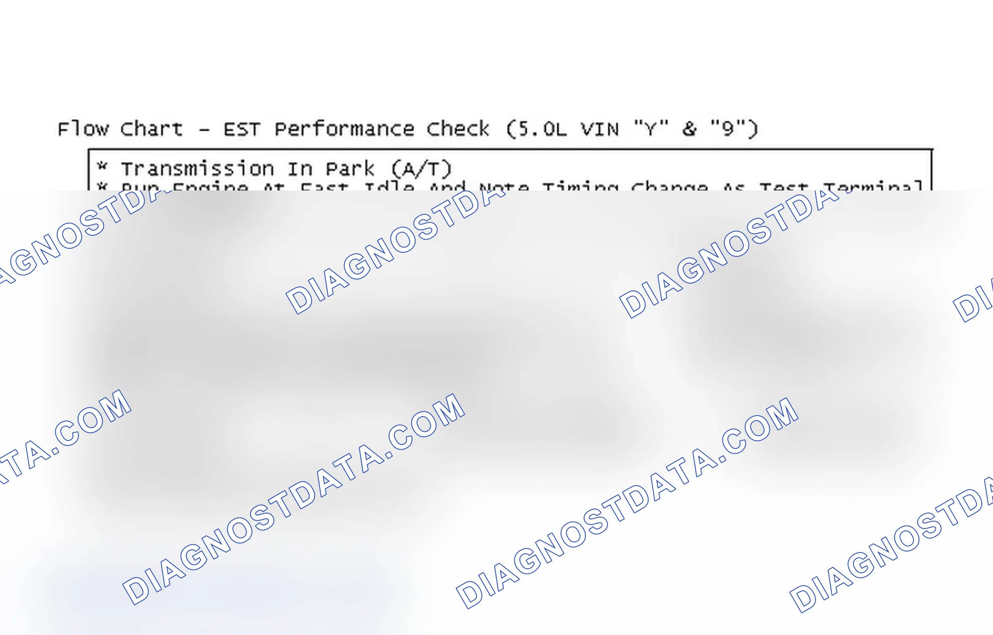 Scheme 242: Flow Chart - EST Performance Check (5.0L VIN "Y" & "9")
