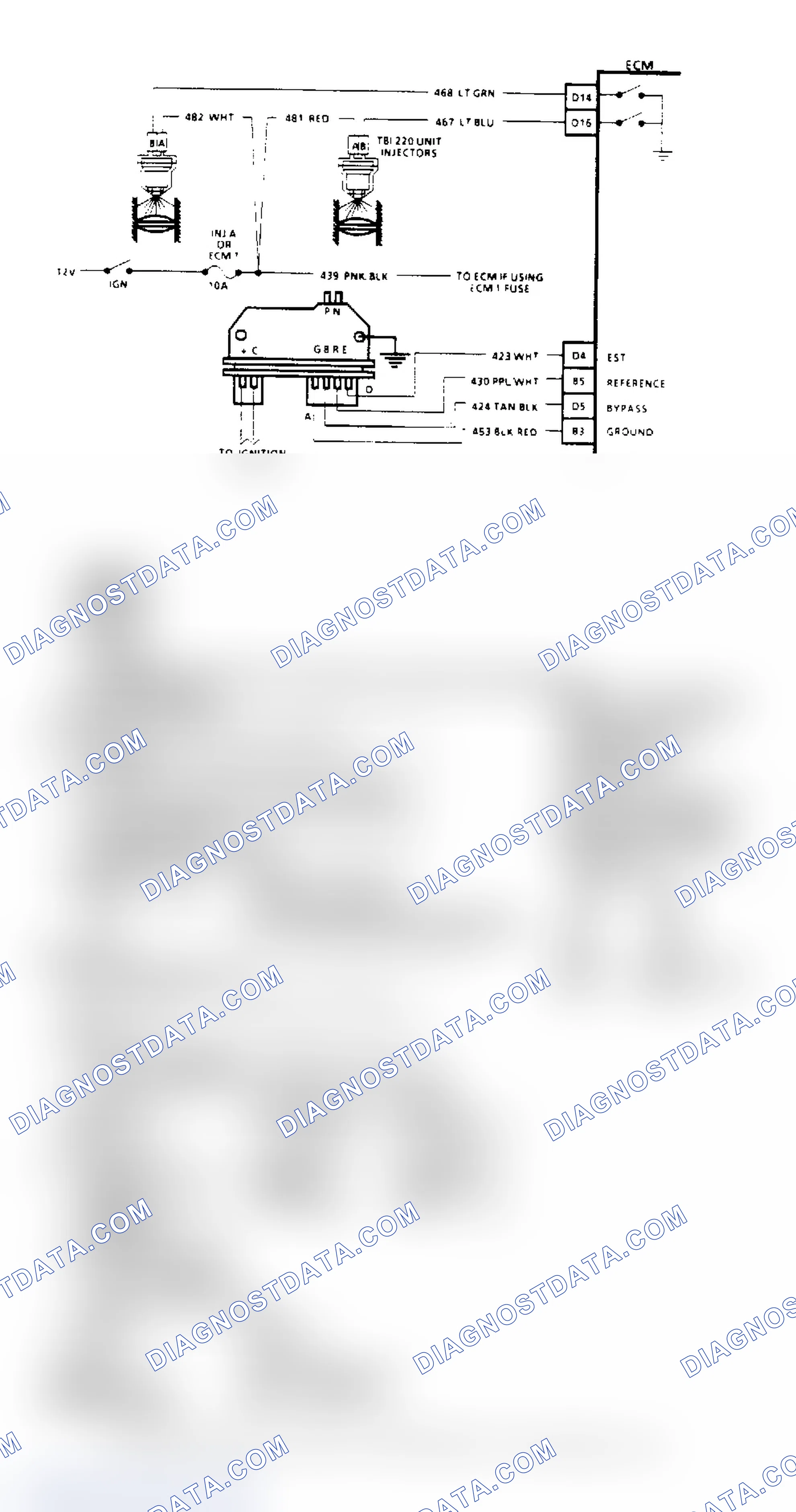 Scheme 57: Chart A4, Injector Circuit Diagnosis (All Other Models)