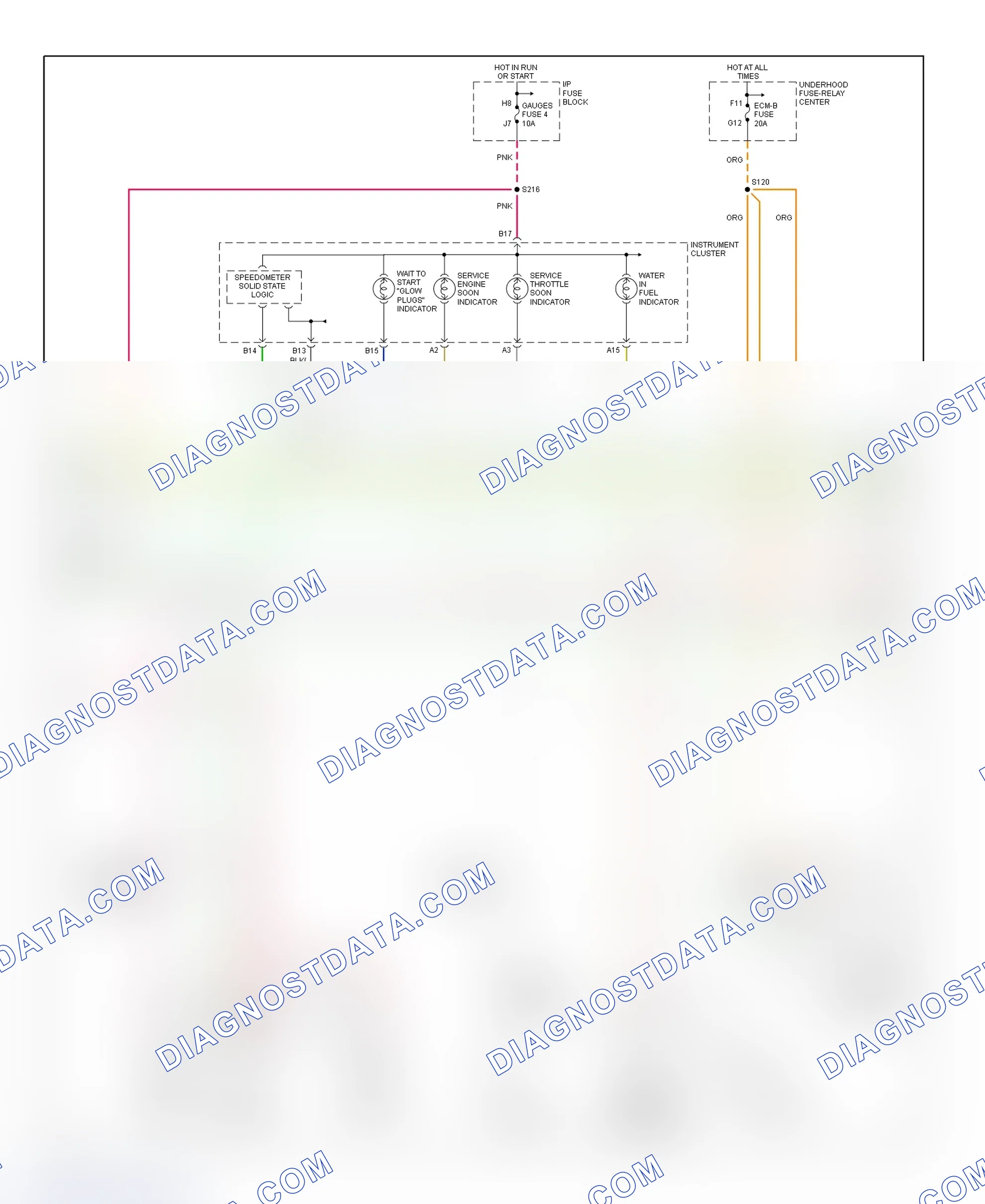 Scheme 58: PCM Wiring Diagram (Express & Savana - 6.5L - 3 Of 4)