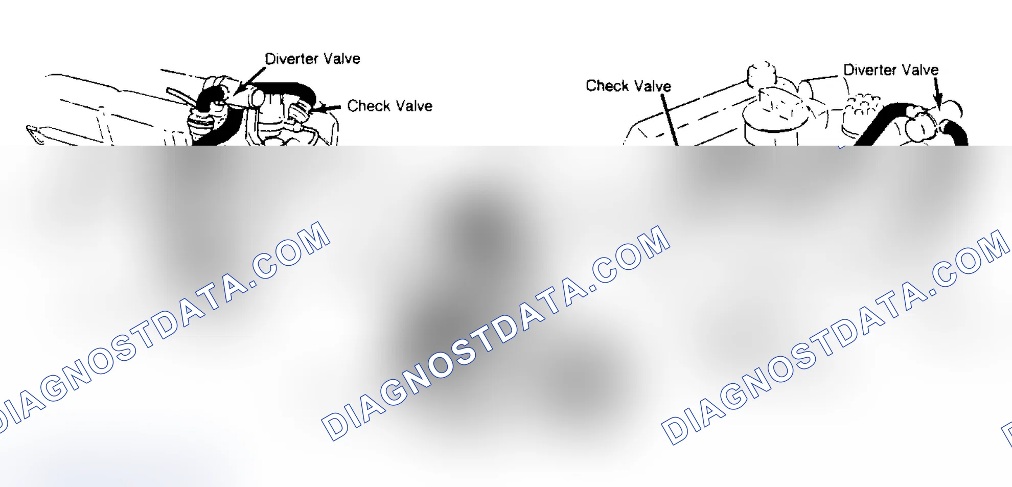 Fig. 3: Three Different Types of Air Injection Systems Used (V8) Air injection systems may vary according to equipment.