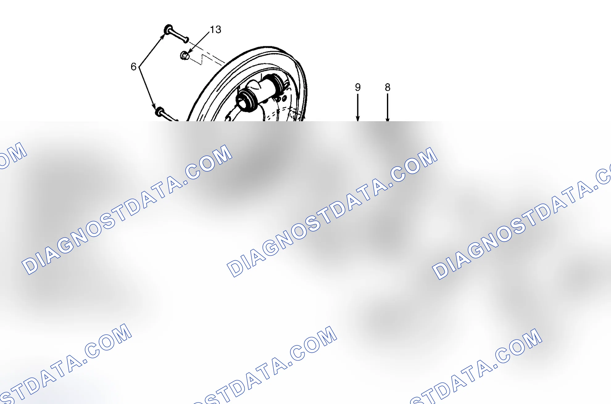 Scheme 17: Exploded View Of Rear Brake Shoe Assembly ("C" & "K" Series With Leading/Trailing Brakes)