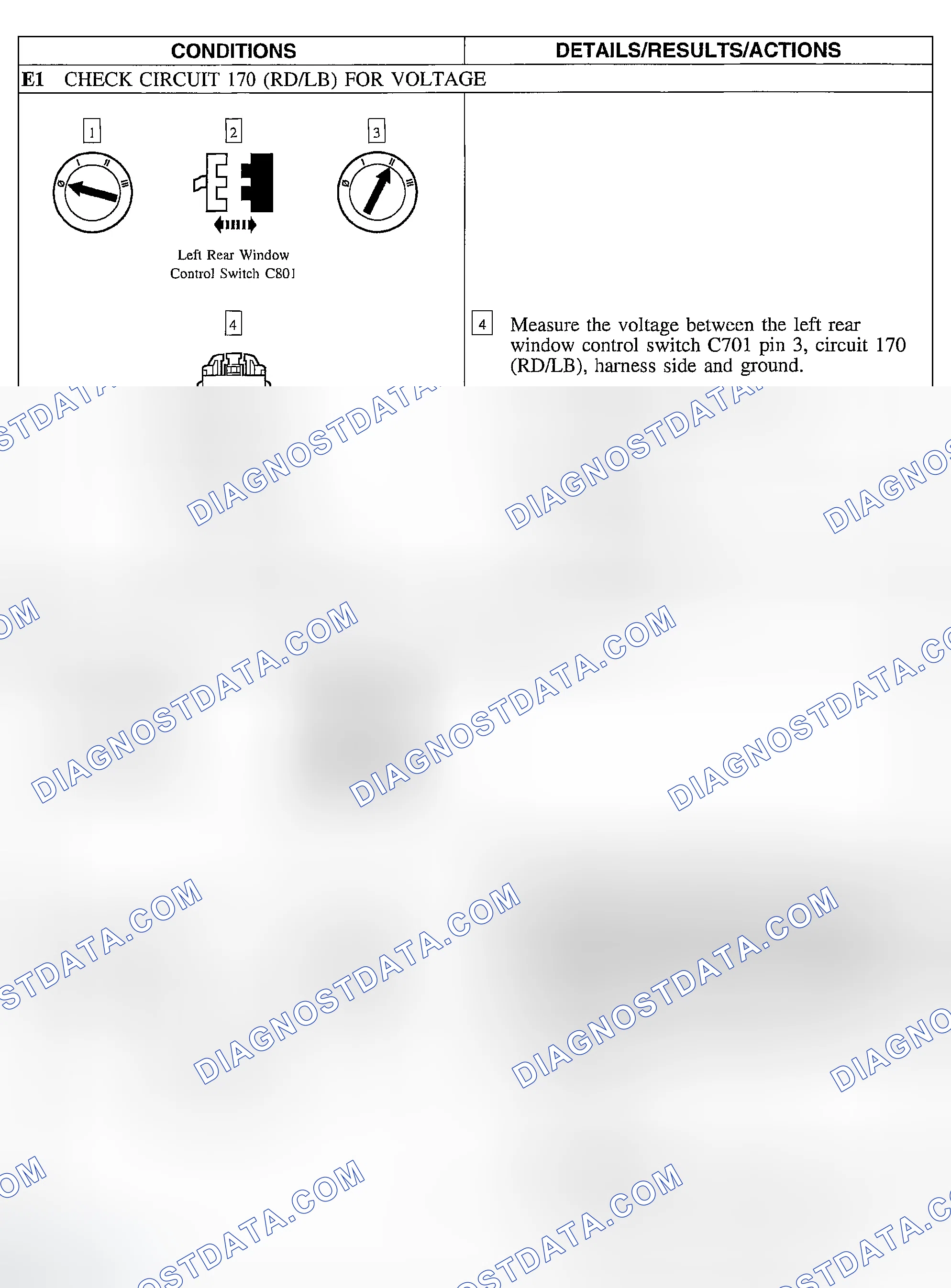 Scheme 17: PINPOINT TEST E: A SINGLE POWER WINDOW IS INOPERATIVE - LEFT REAR