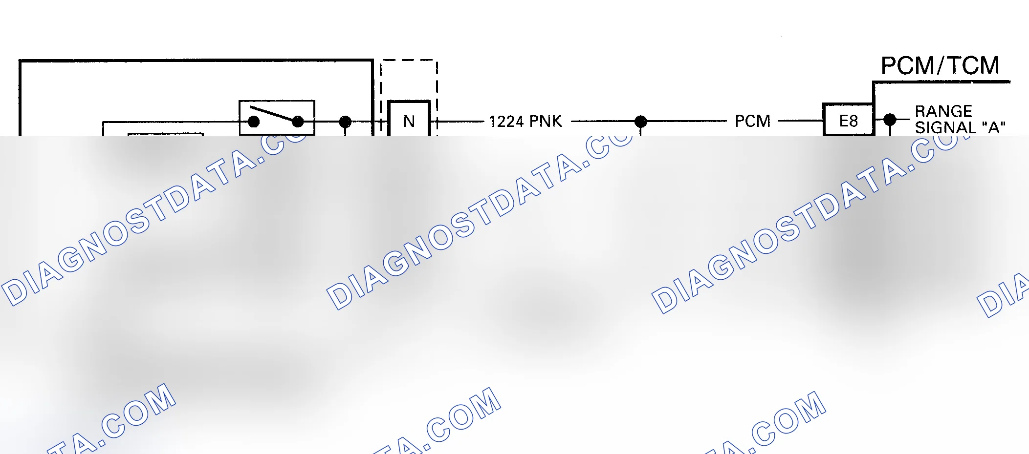 Scheme 222: DTC 28 Schematic (4L80-E) Transmission Range Pressure Switch Circuit Fault