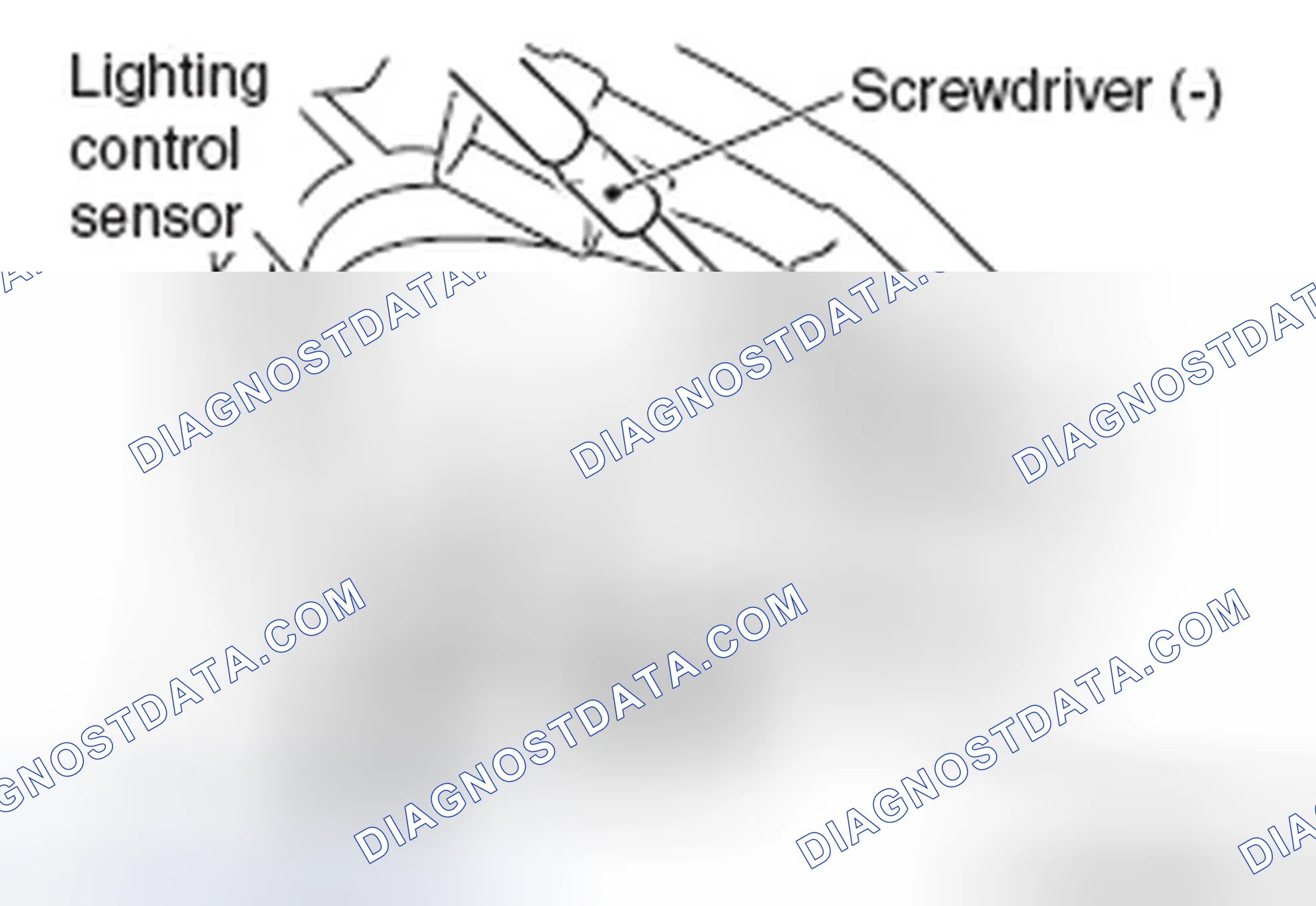 Scheme 55: << A >> LIGHTING CONTROL SENSOR REMOVAL