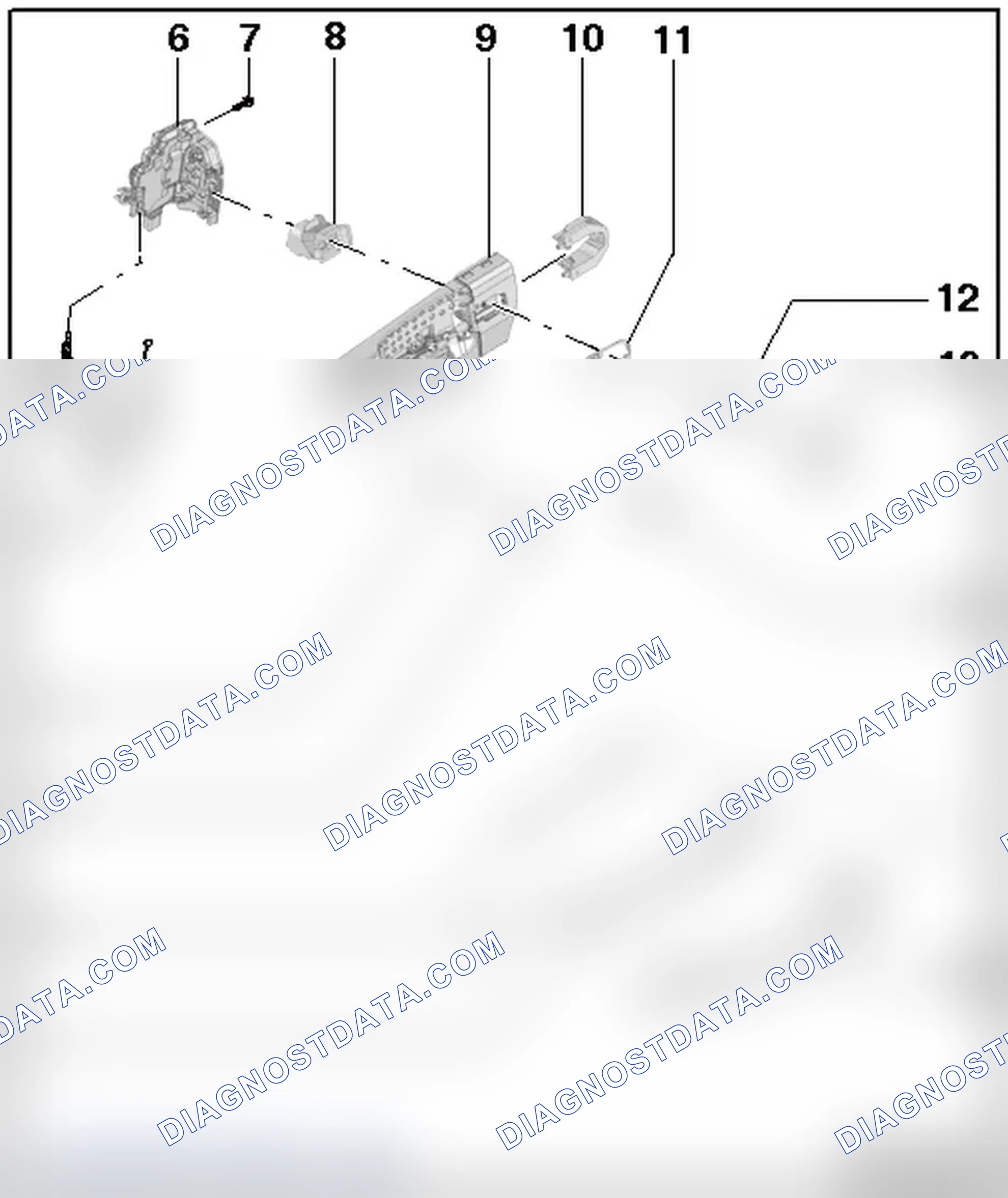Scheme 156: DOOR HANDLE, MOUNTING BRACKET AND DOOR LOCK ASSEMBLY OVERVIEW