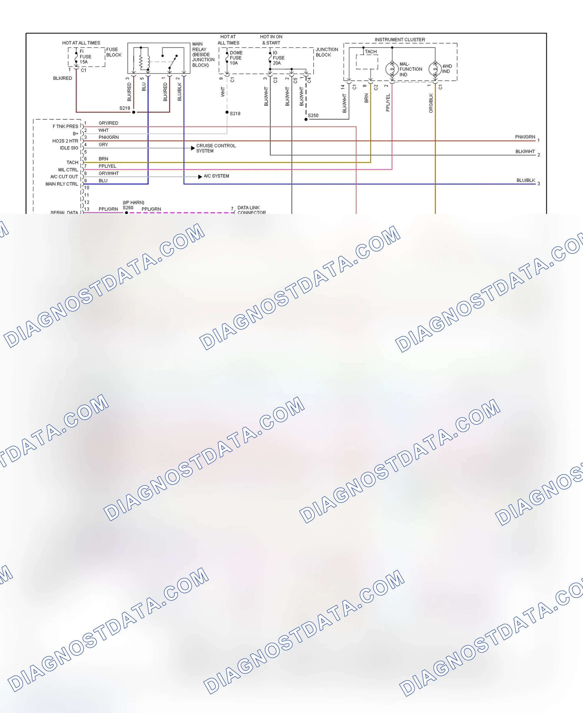 Scheme 188: PCM Wiring Diagram (Tracker - 1.6L - 1 Of 3)