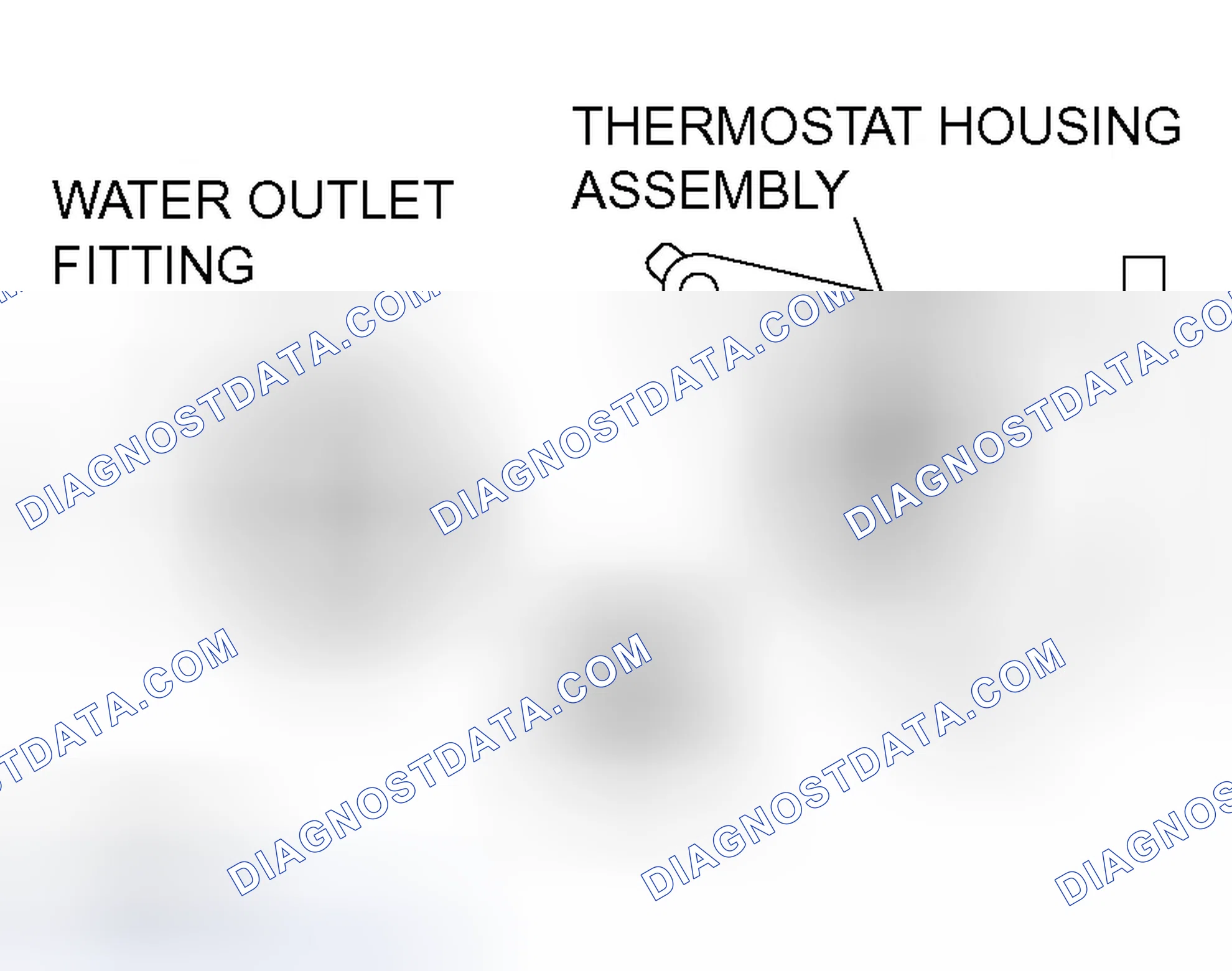 Scheme 50: >>B<< THERMOSTAT HOUSING ASSEMBLY/WATER OUTLET FITTING INSTALLATION