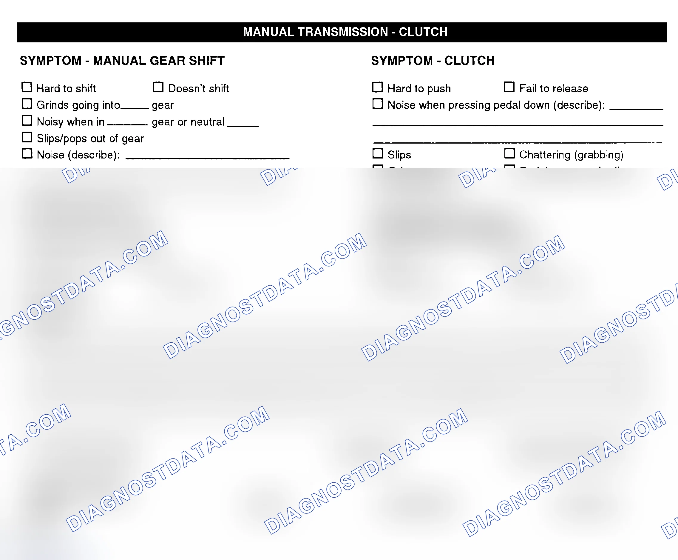 Scheme 10: Manual Transmission & Clutch
