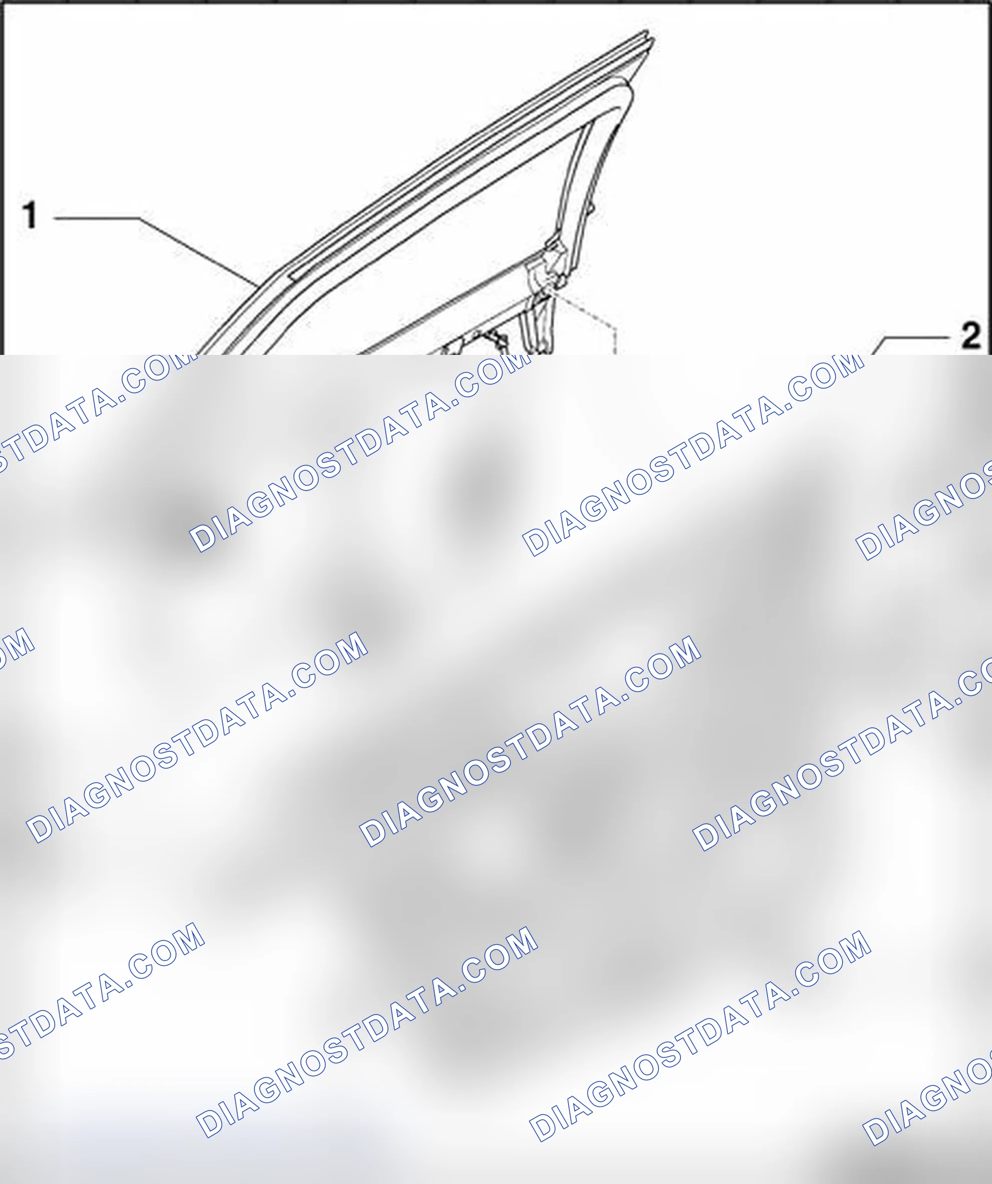 Scheme 104: Window frame and window regulator, removing and installing