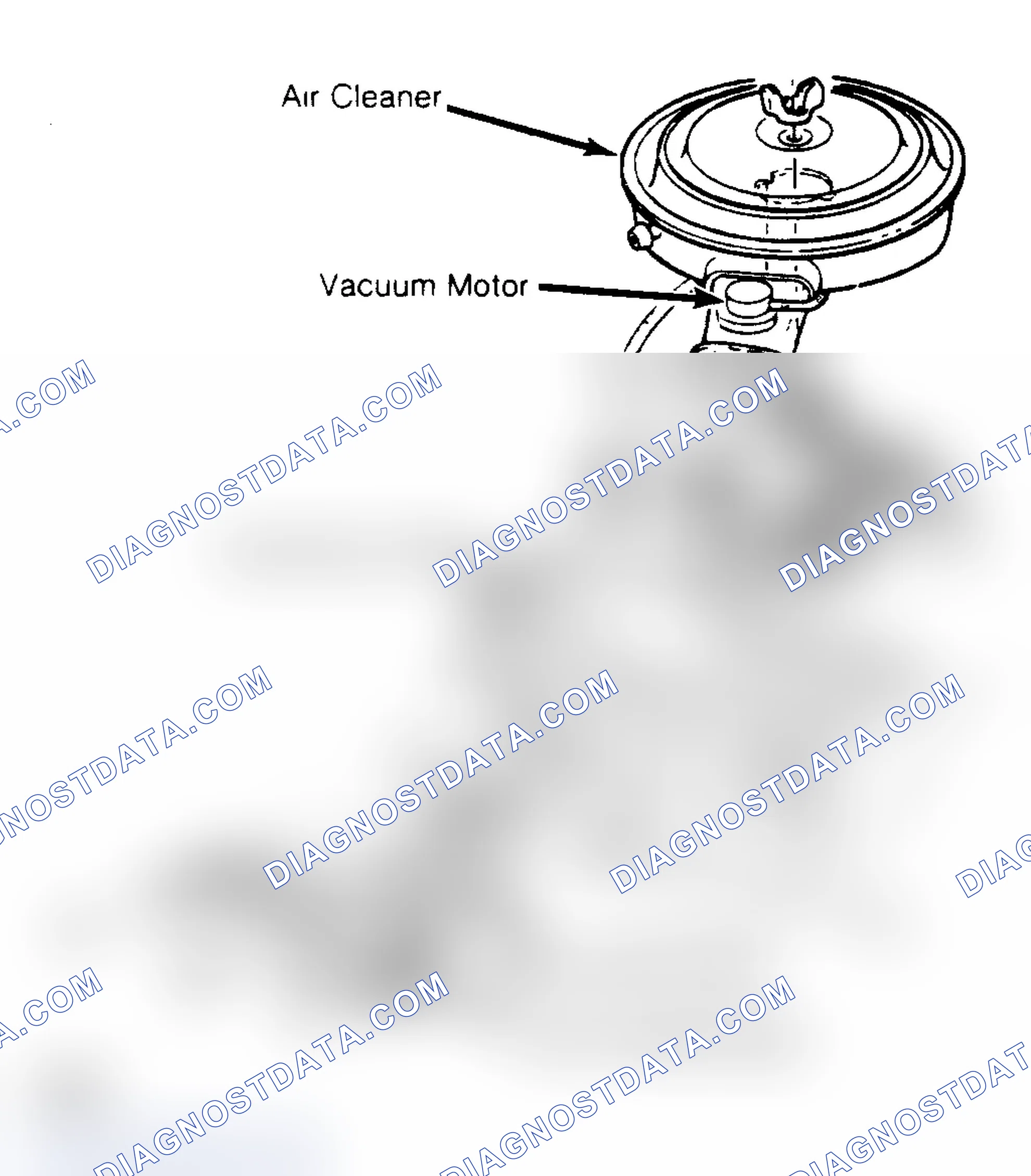 Scheme 85: Air Cleaner Assembly (V8 Engine) All Light Duty emission vehicles use preheated air to warm carburetor.