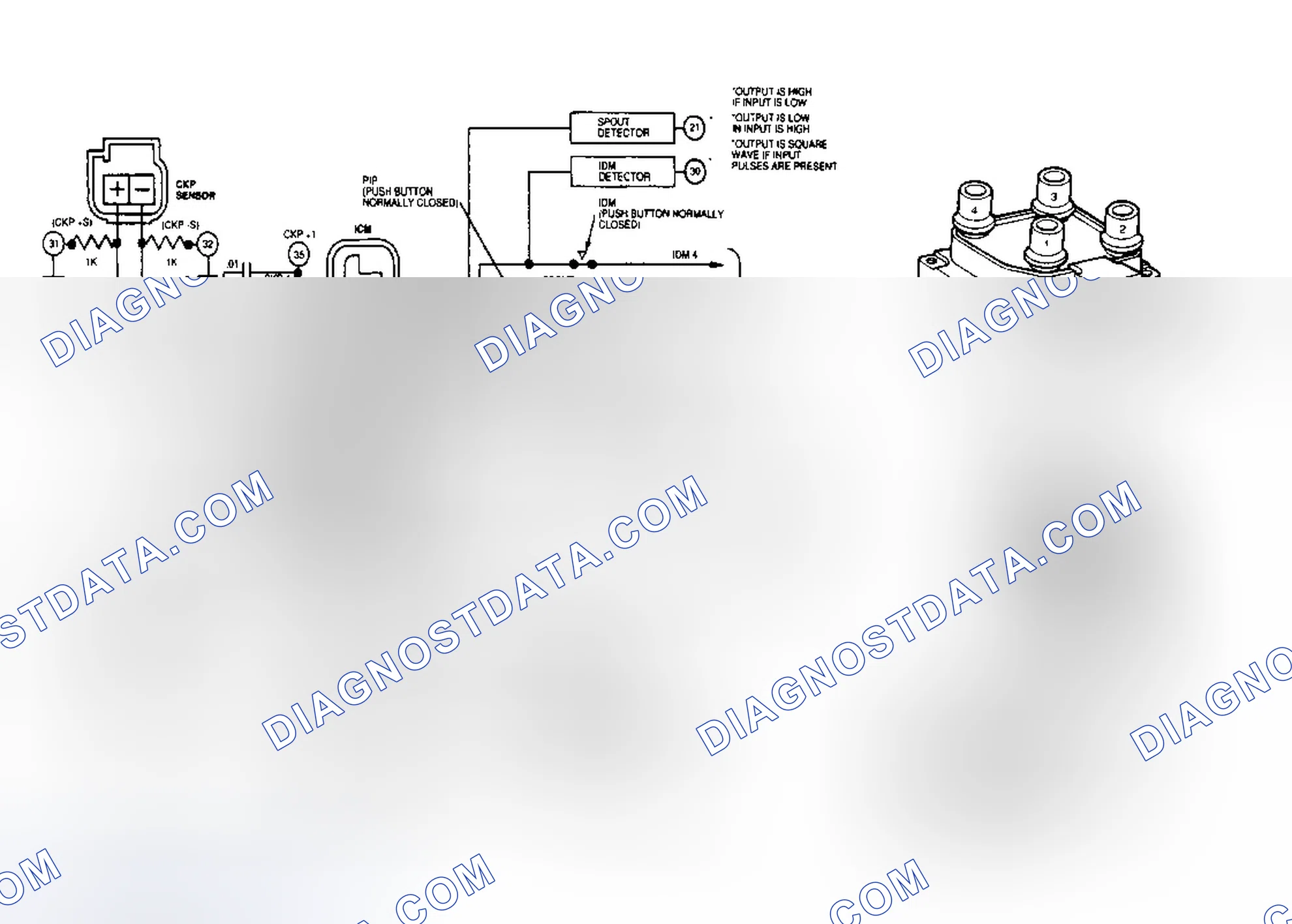 Scheme 38: EI System Connector Terminal & Component ID (1.9L)