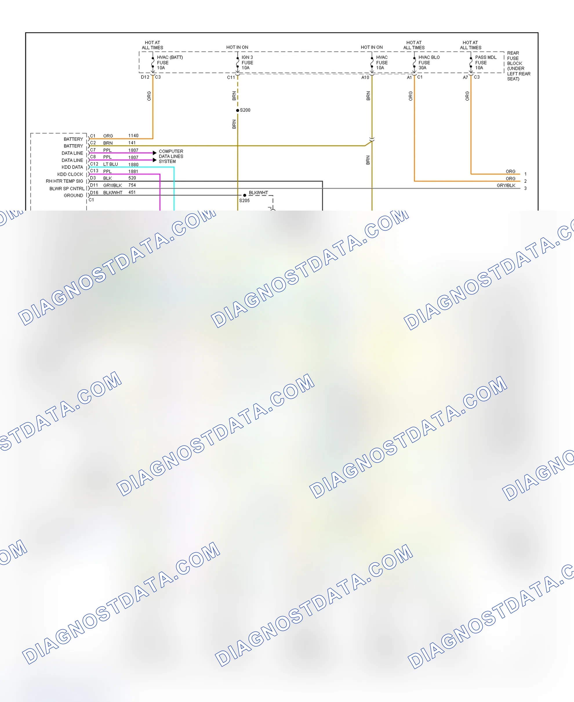 Scheme 17: Automatic A/C-Heater System Wiring Diagram (LeSabre - 1 Of 2)