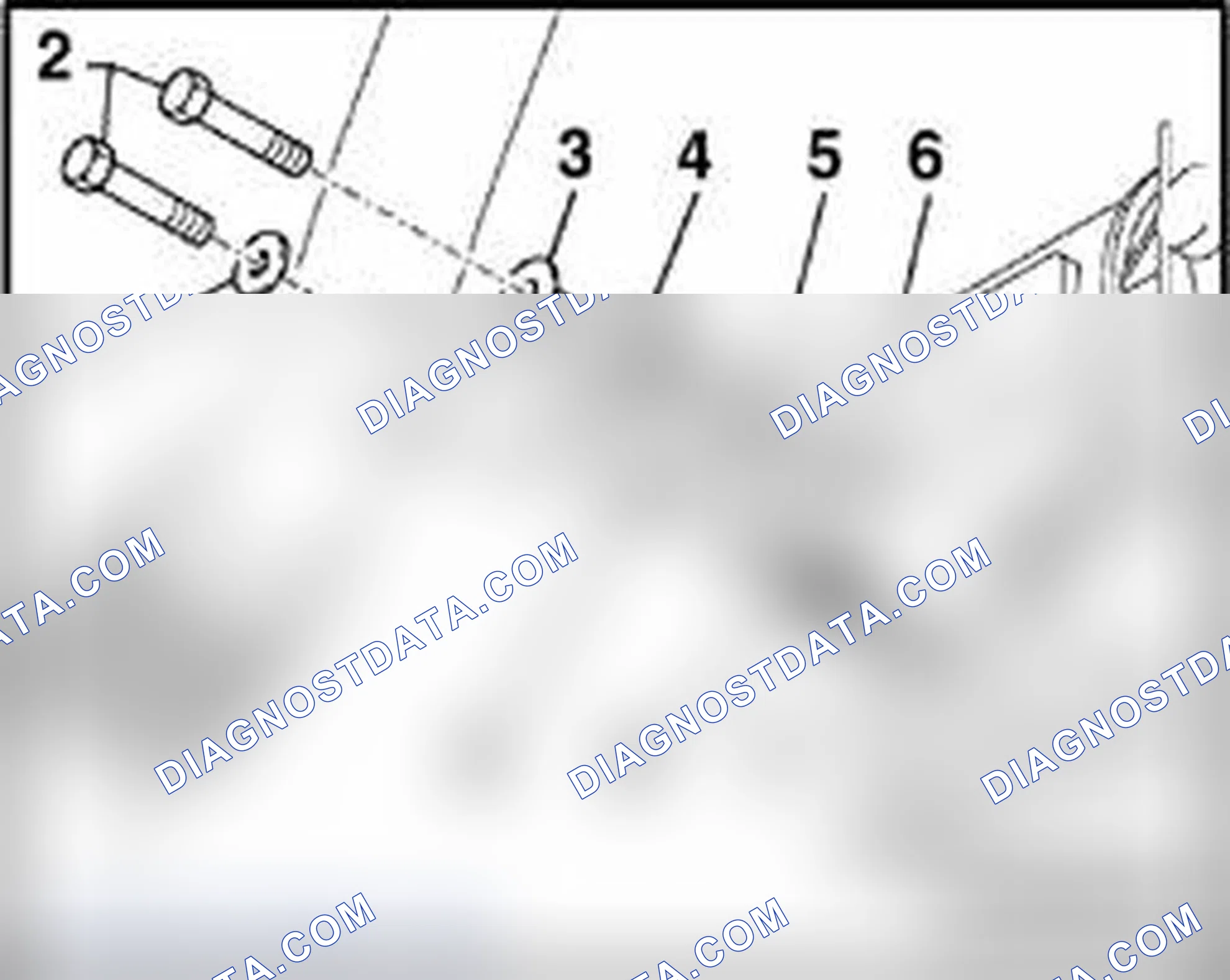 Scheme 308: Individual right mounting components for vehicles with automatic transmission 01V
