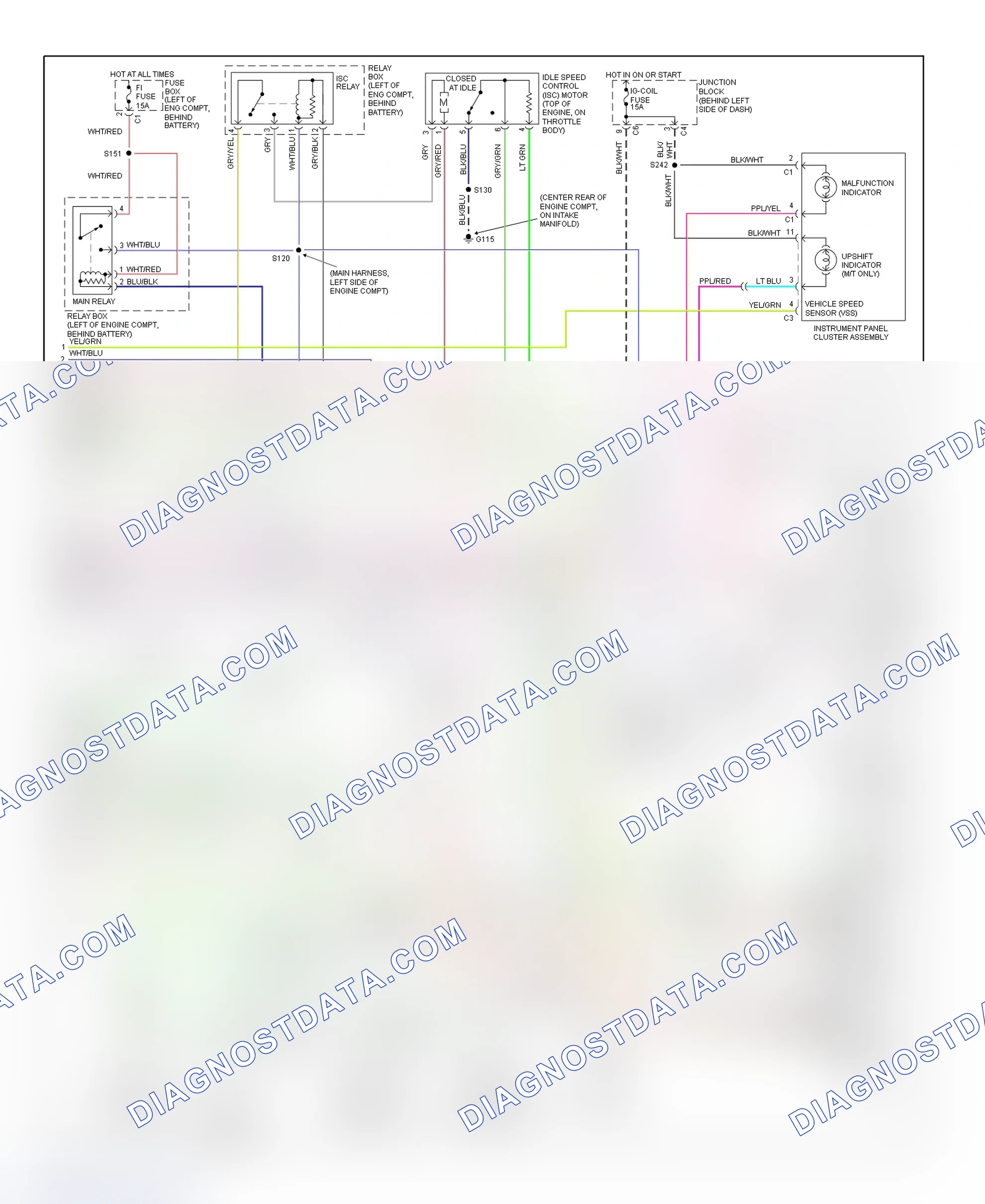 Scheme 142: PCM Wiring Diagram (Metro & Firefly (Canadian) - 1.0L - 2 Of 2)