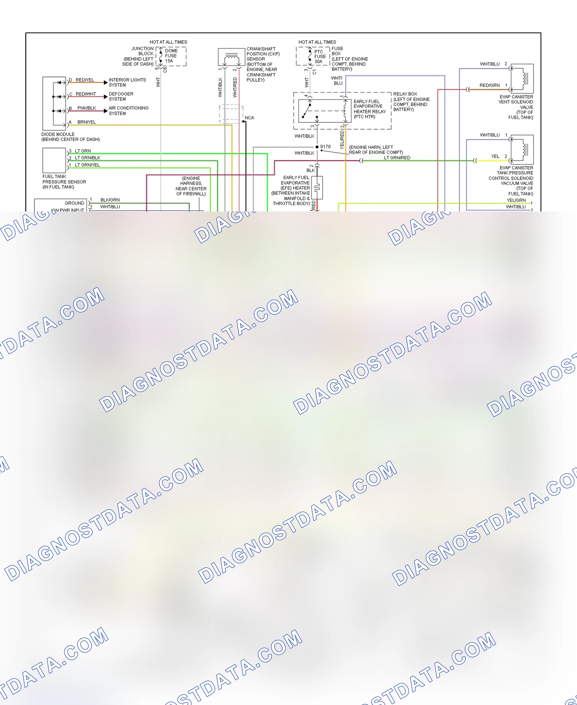 Scheme 141: PCM Wiring Diagram (Metro & Firefly (Canadian) - 1.0L - 1 Of 2)