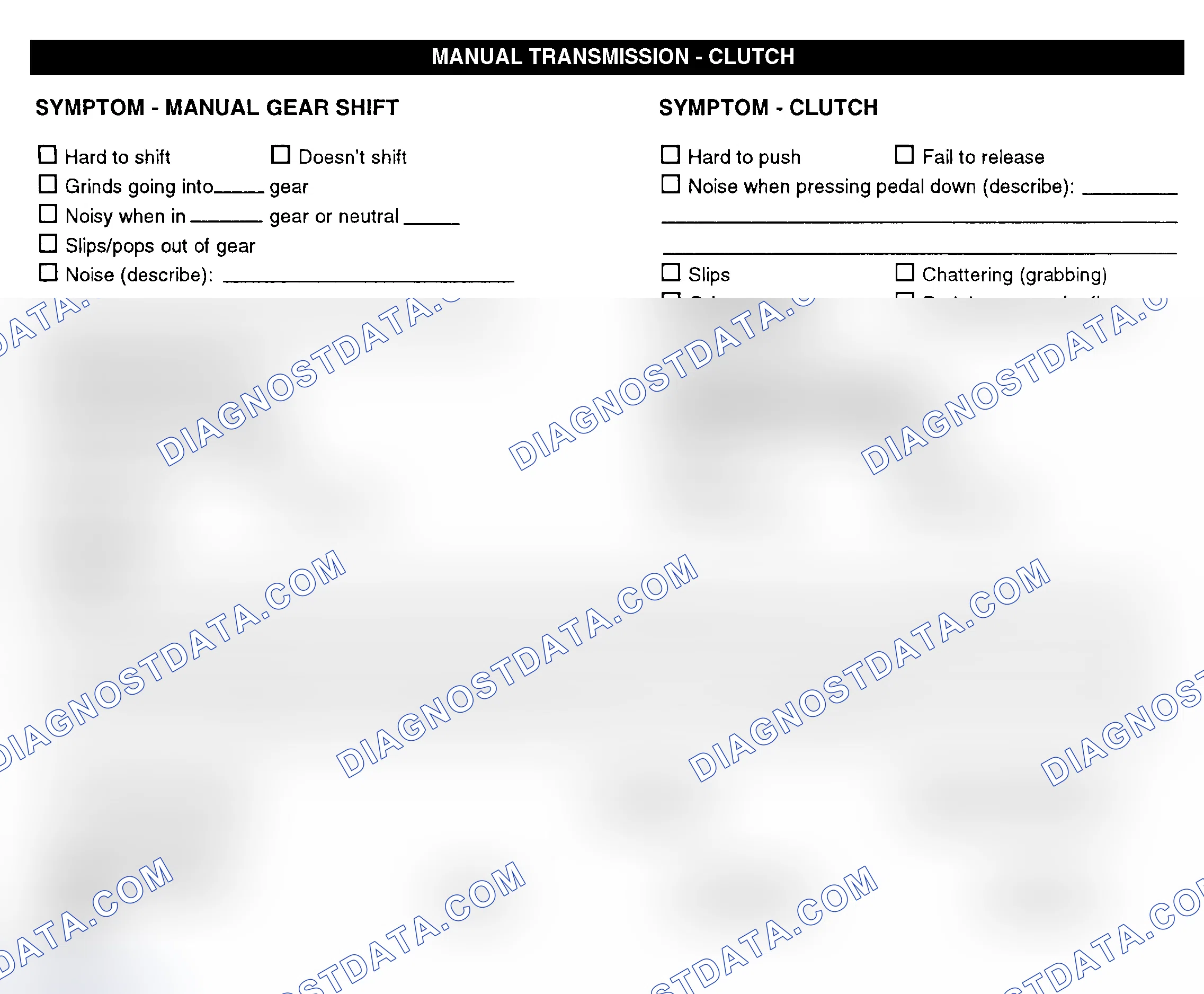 Scheme 10: Manual Transmission & Clutch