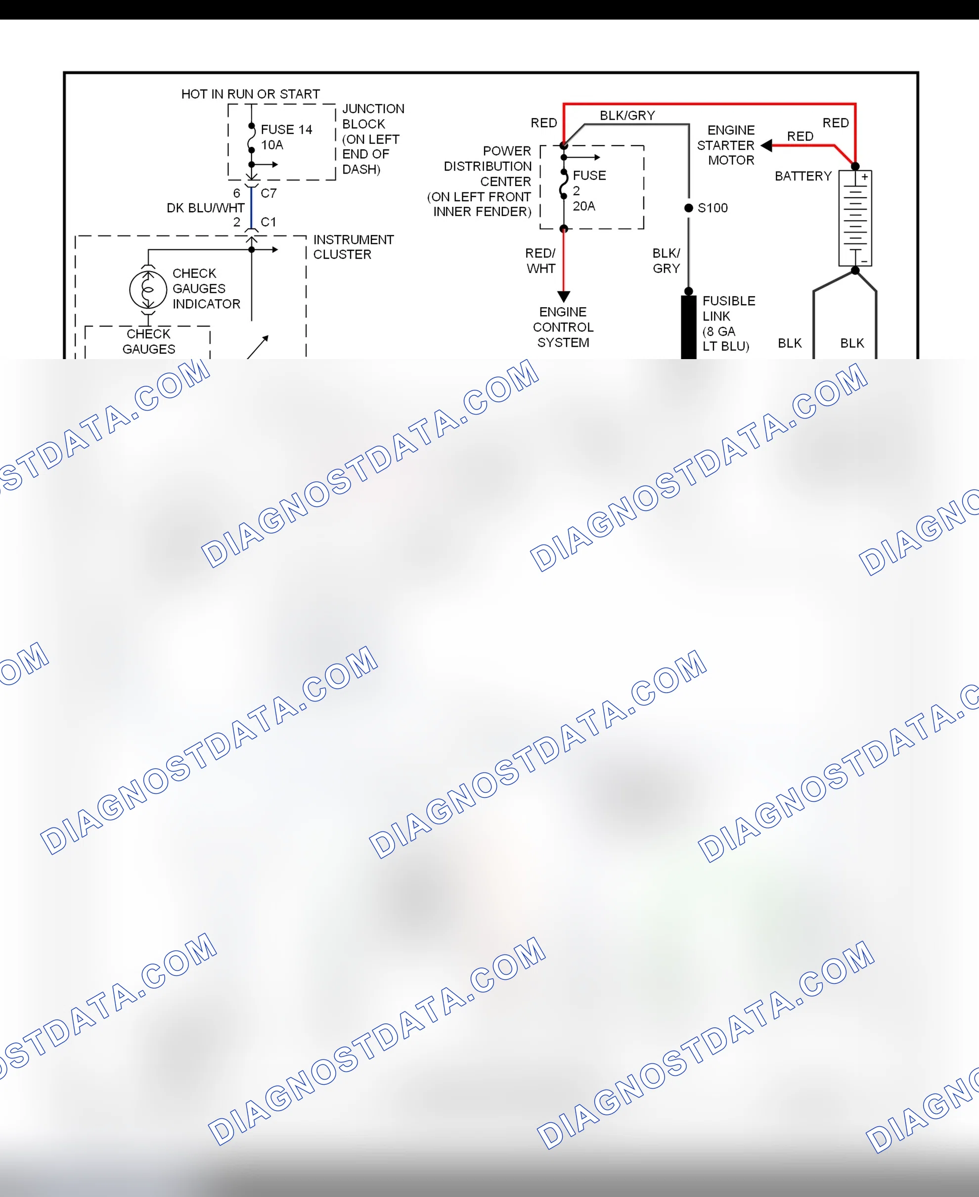 Scheme 2: Charging System Wiring Diagram (Durango)