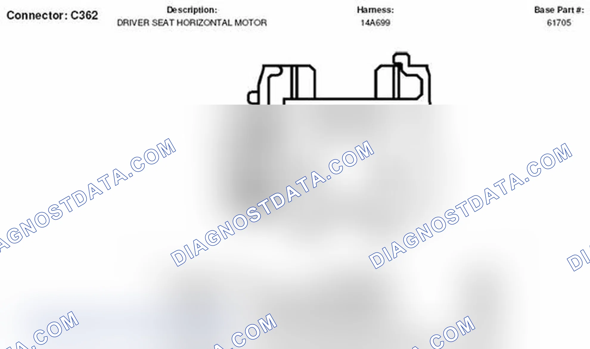 Scheme 112: Driver Seat Horizontal Motor Connector End View (C362)