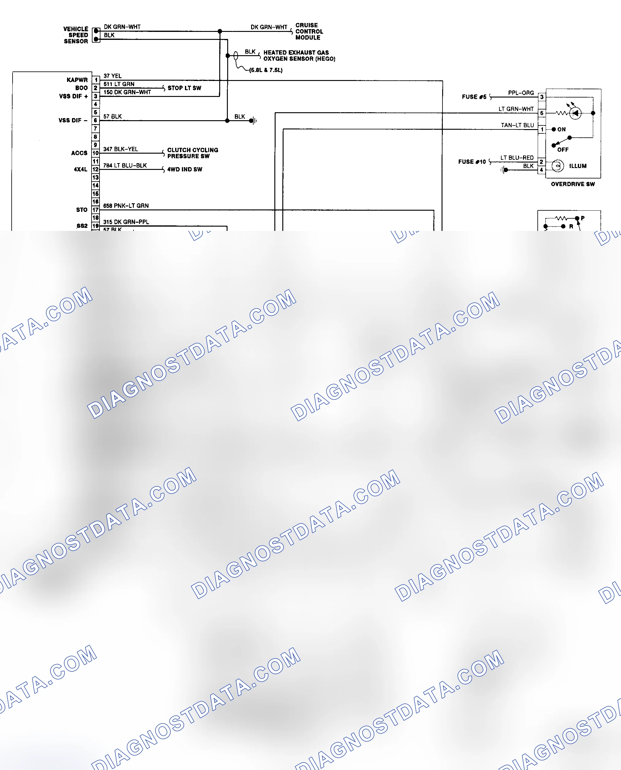 Scheme 149: E4OD Wiring Diagram (1990 Bronco & "F" Series - Gasoline)