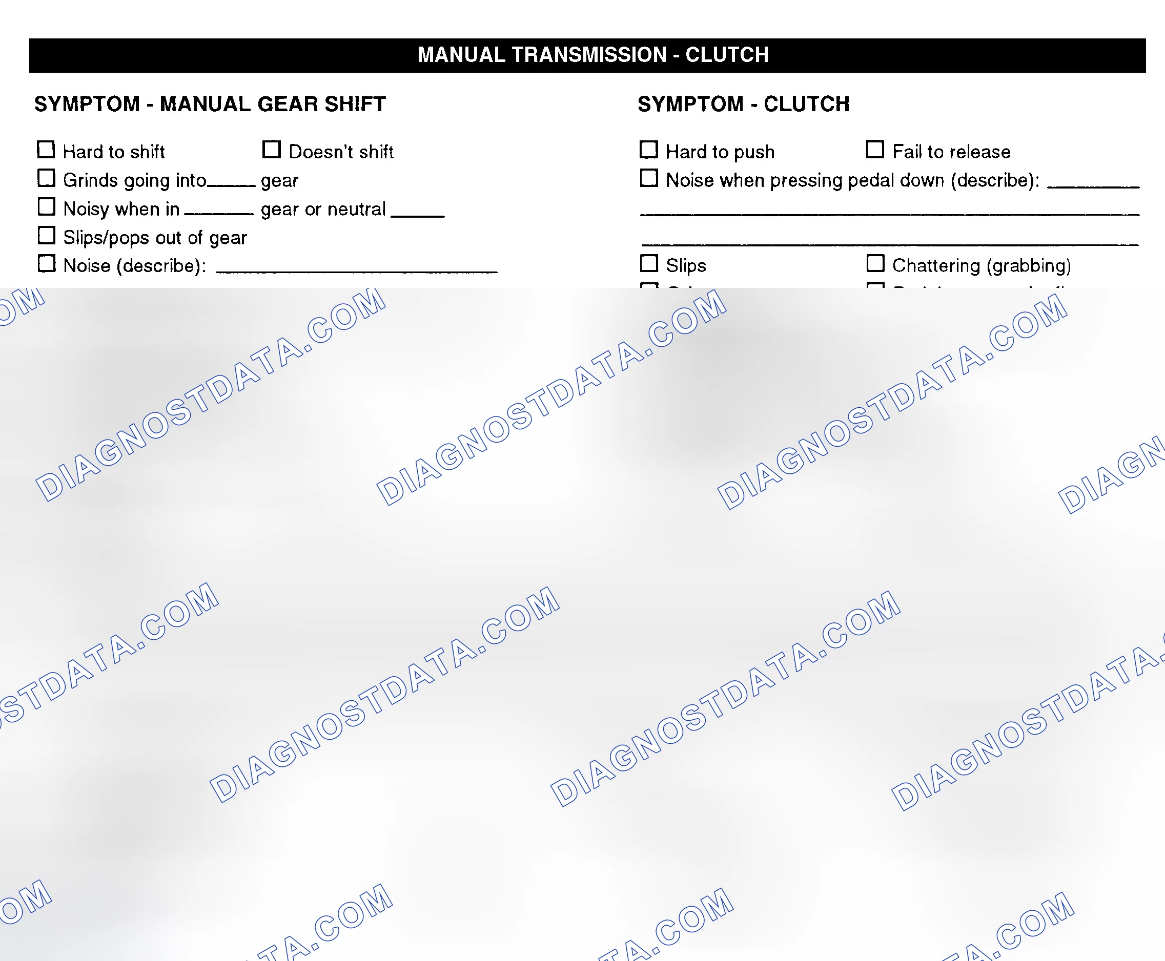 Scheme 10: Manual Transmission & Clutch