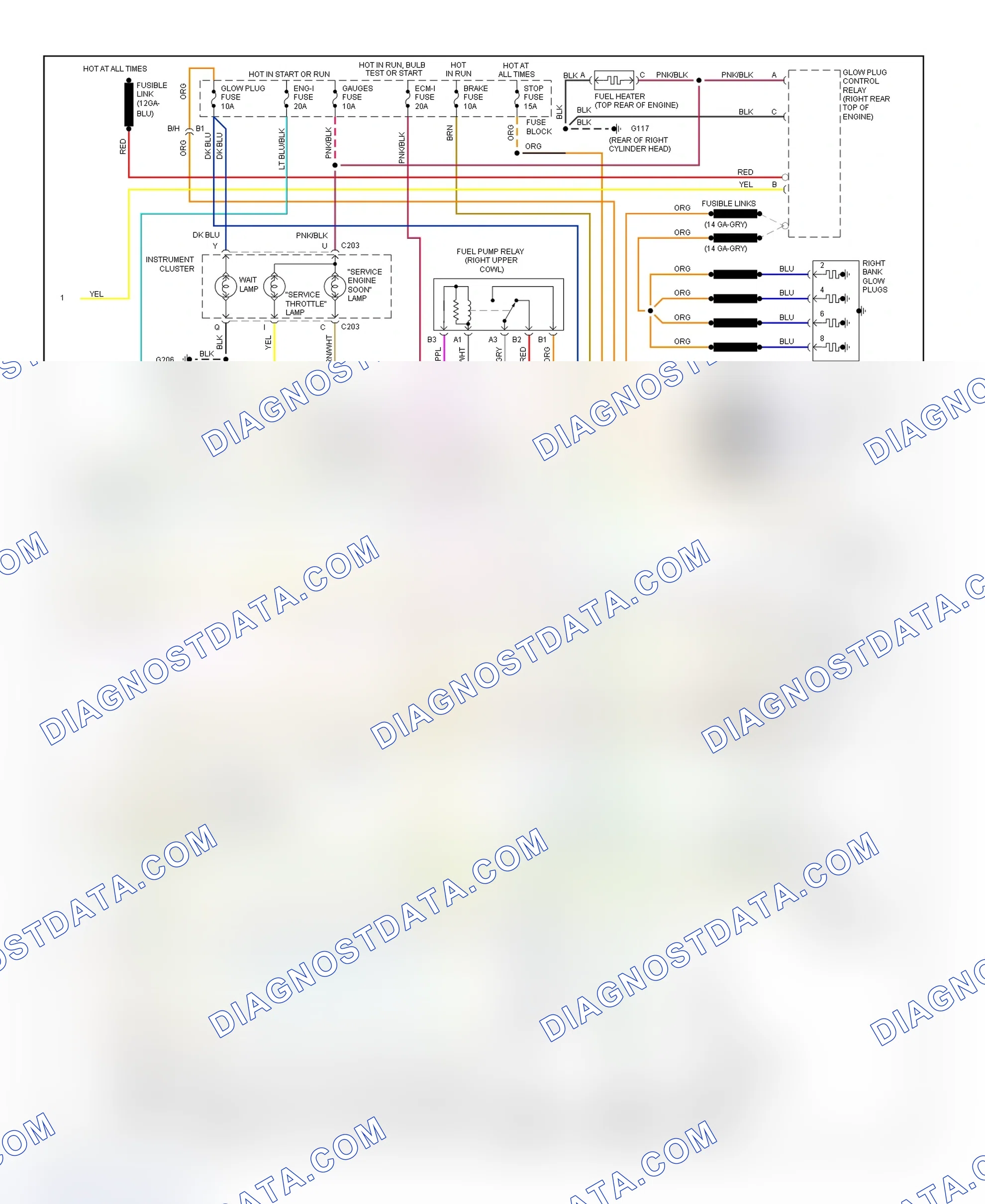Scheme 121: Wiring Diagram ("C" & "K" Series Pickup, & Sierra - Diesel VIN P With 4L60-E - 2 Of 2)