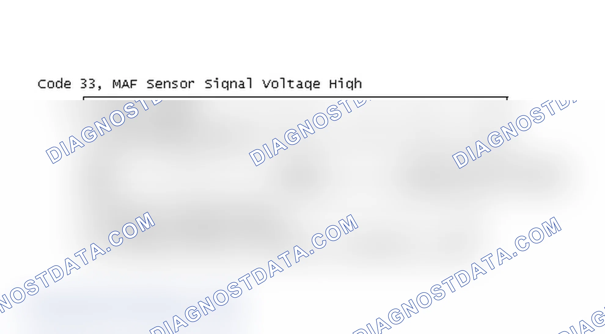 Scheme 629: Code 33, MAF Sensor Signal Voltage High