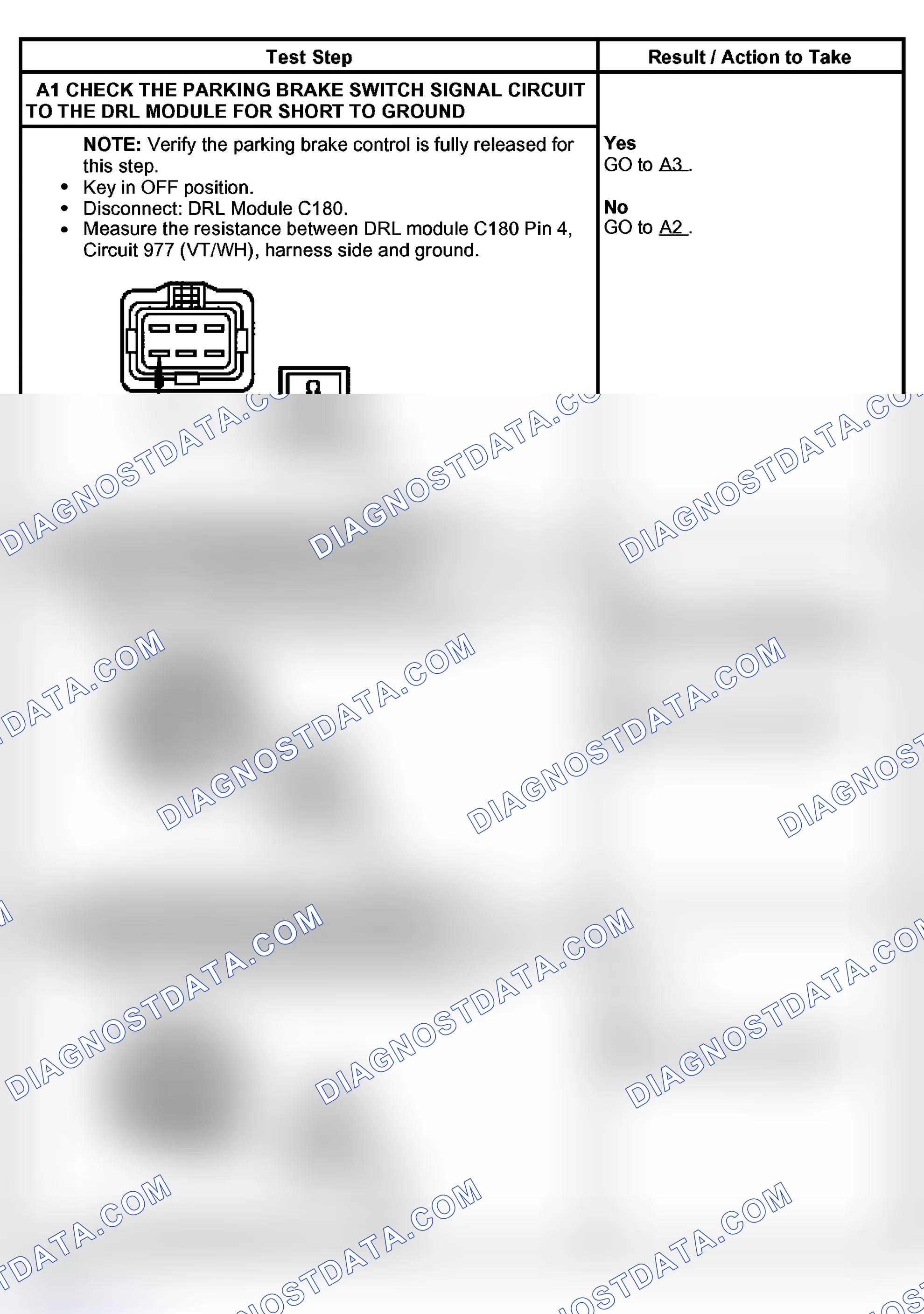 Scheme 4: PINPOINT TEST A: THE DAYTIME RUNNING LAMPS ARE INOPERATIVE