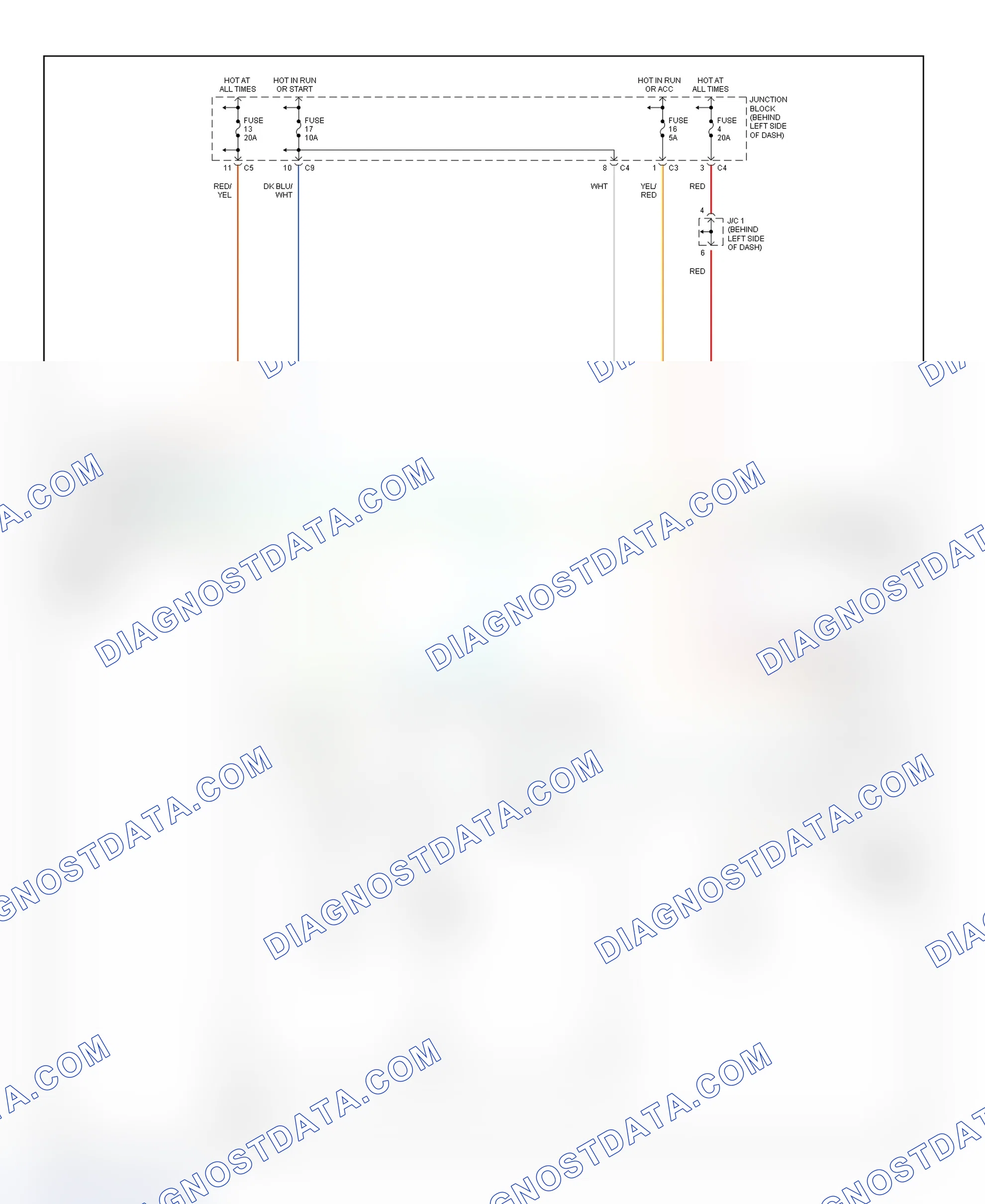 Fig. 9: Warning Systems Wiring Diagram (Ram Van & Ram Wagon)