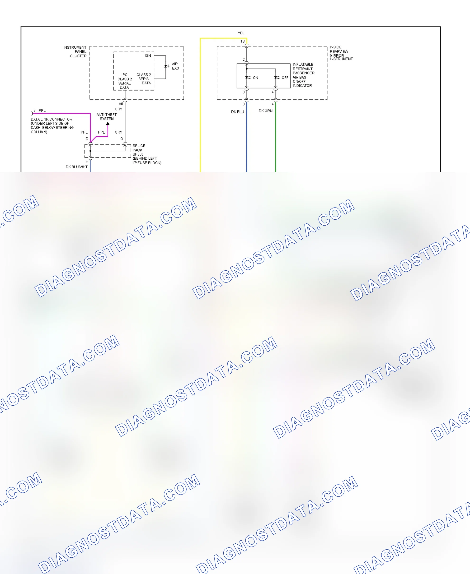 Scheme 109: Air Bag System Wiring Diagram (Avalanche, Escalade, Suburban, Tahoe, Yukon-2 Of 2)